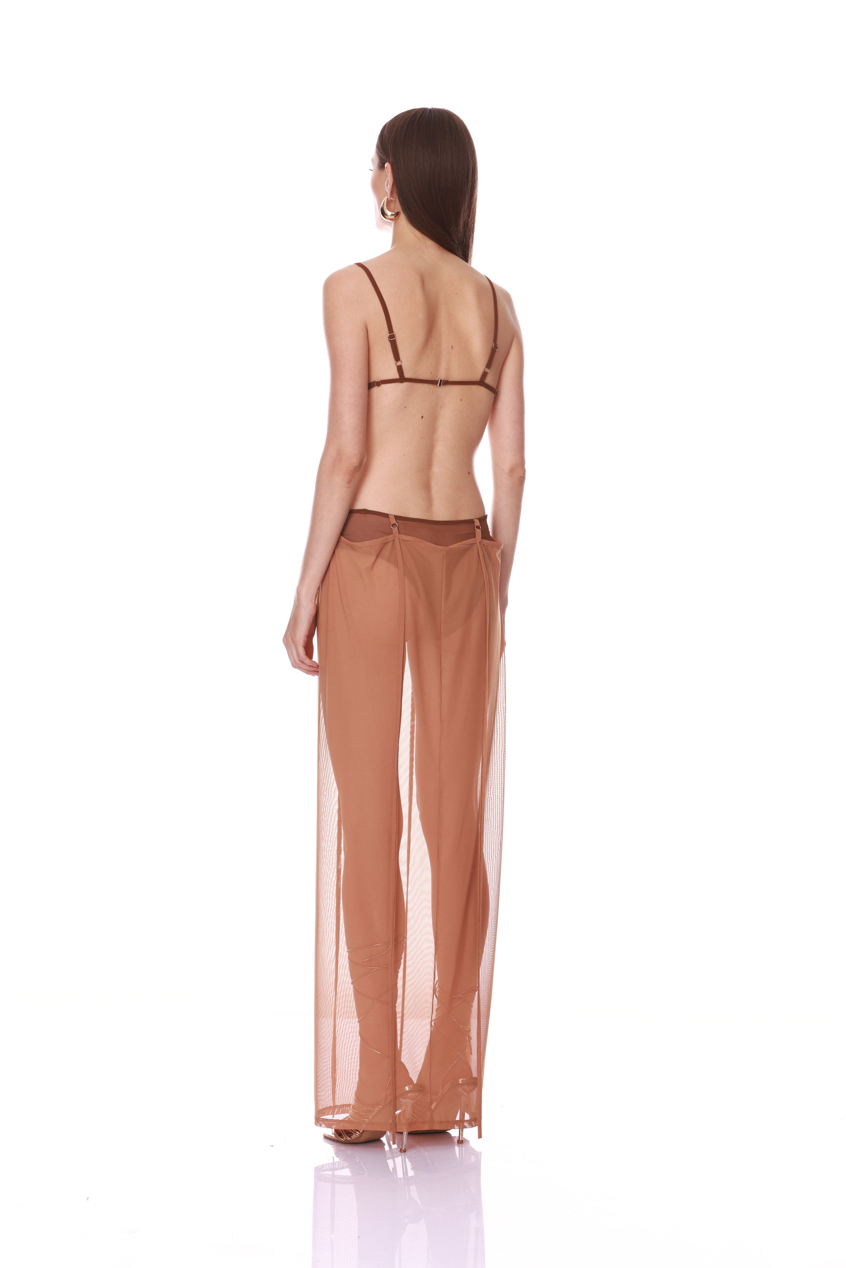 Amira Brown Two Piece Dress