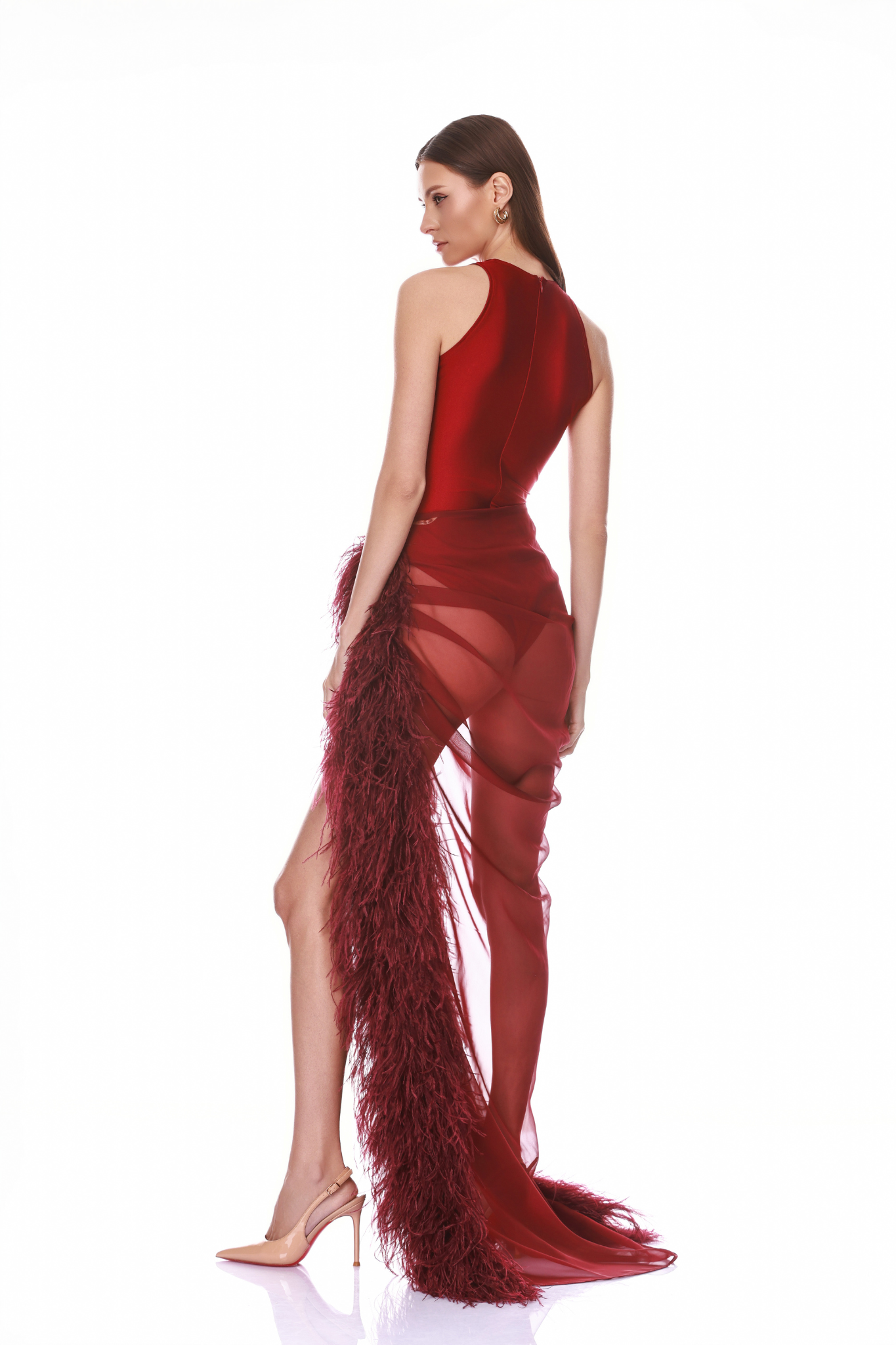 Gaia Ruby Mesh Bodysuit