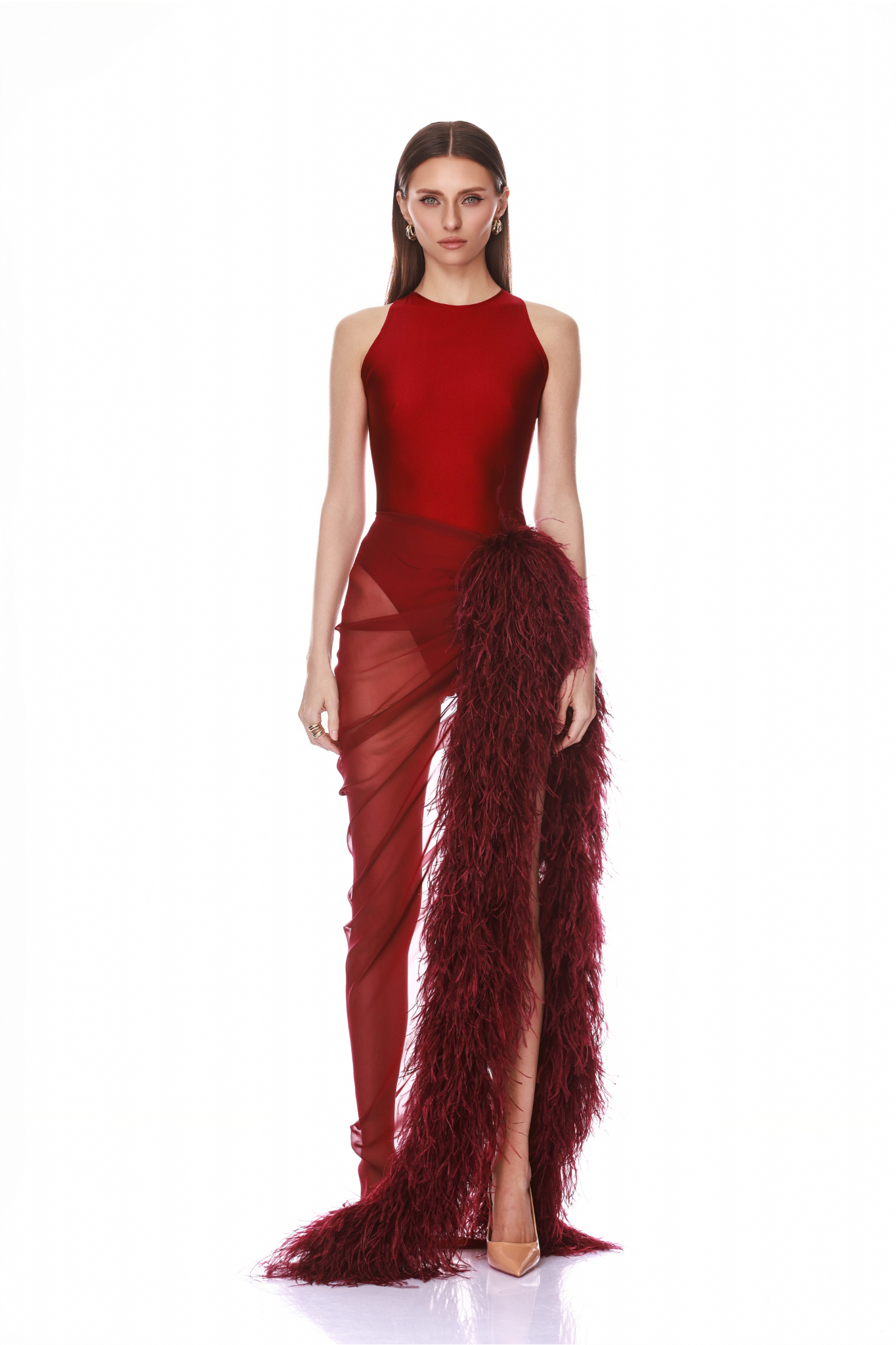 Gaia Ruby Mesh Bodysuit