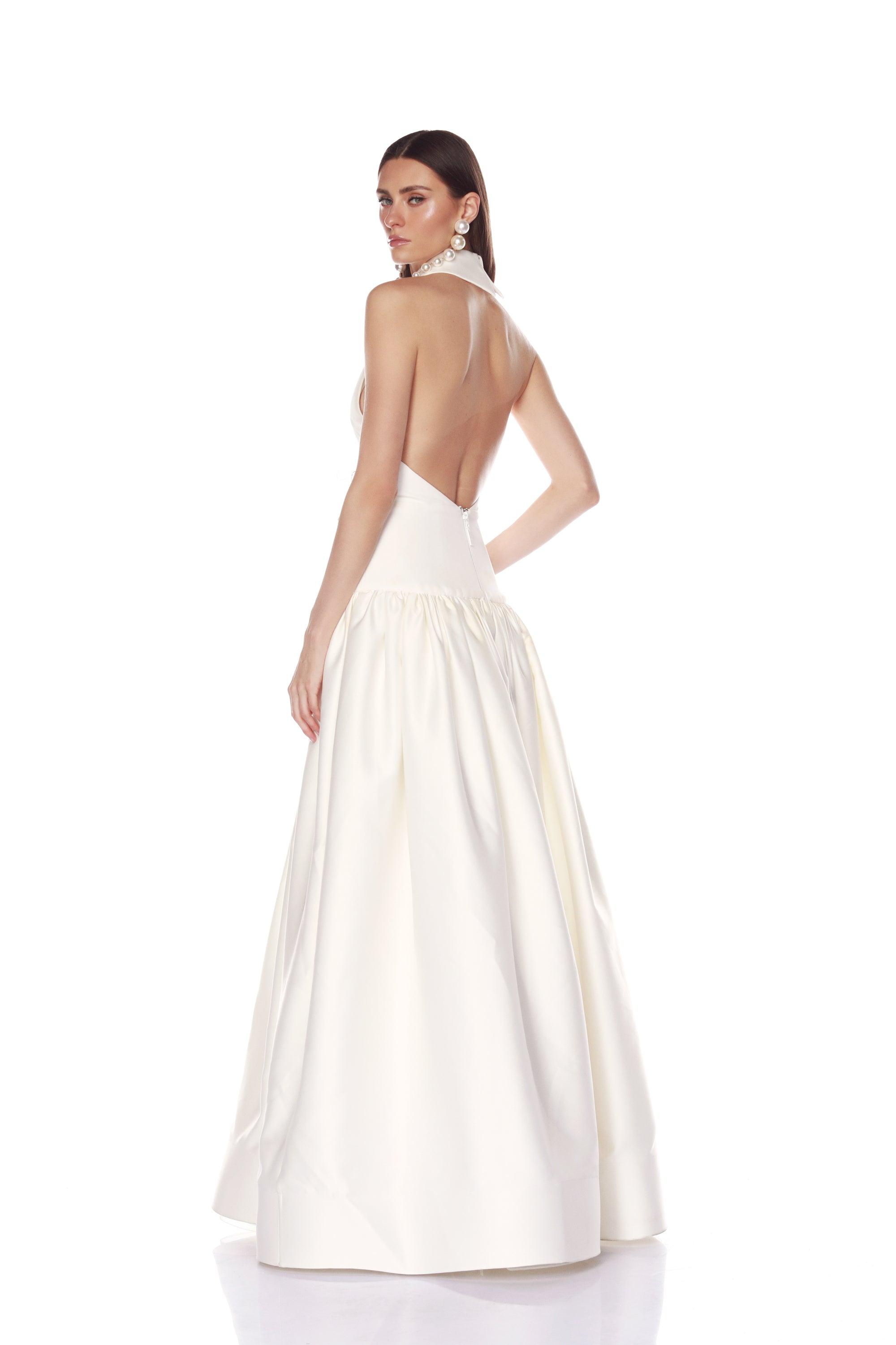 Arlo Halterneck White Gown