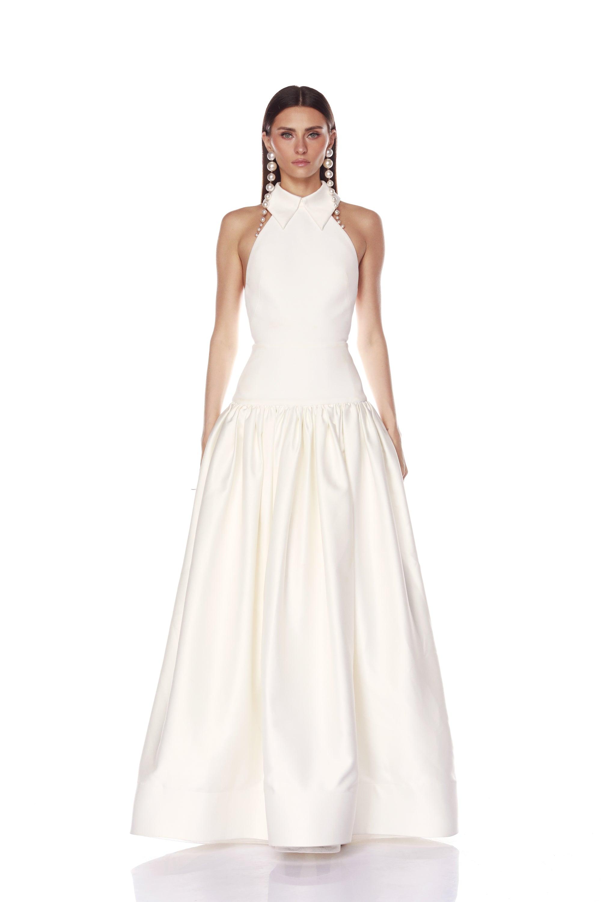 Arlo Halterneck White Gown