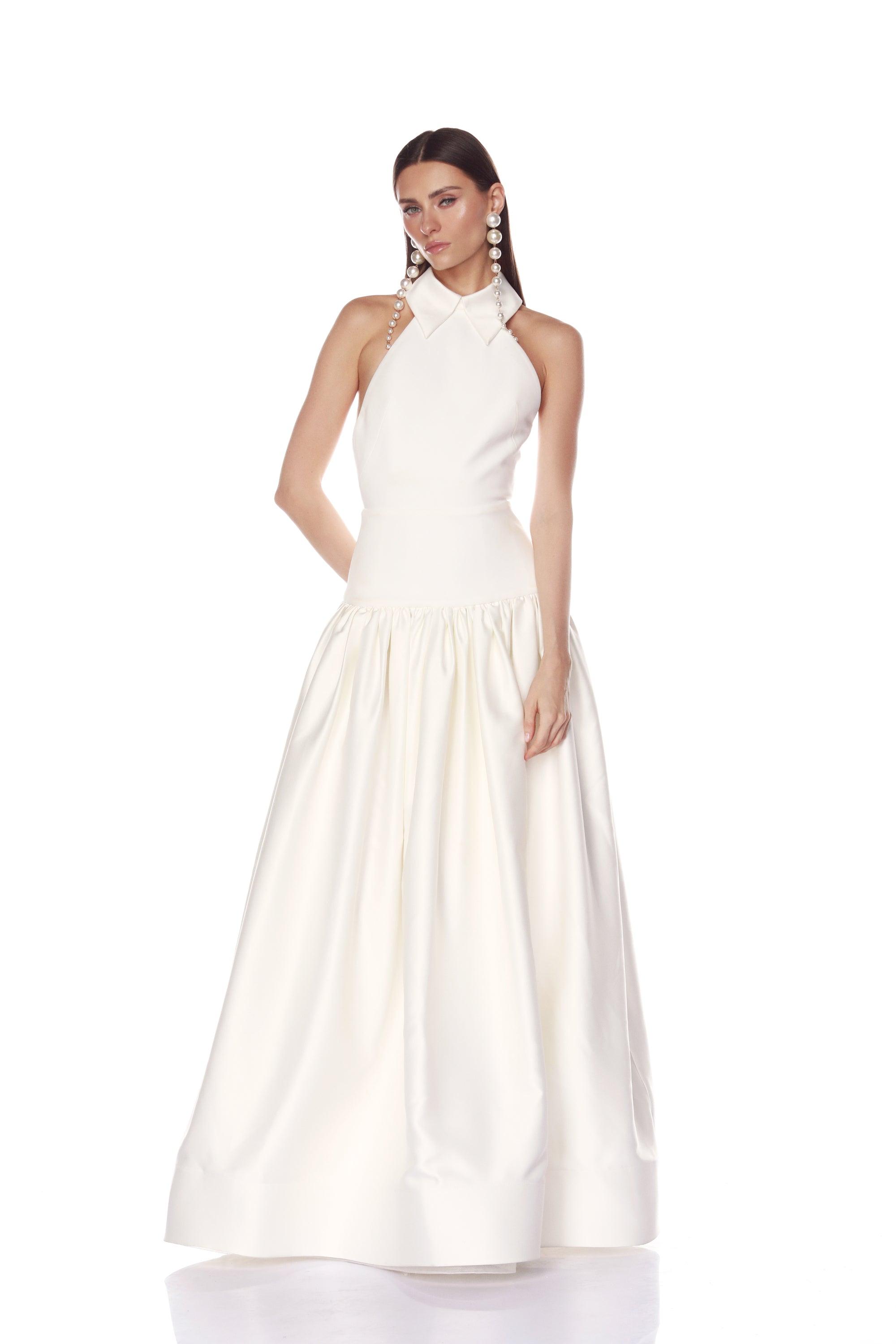 Arlo Halterneck White Gown