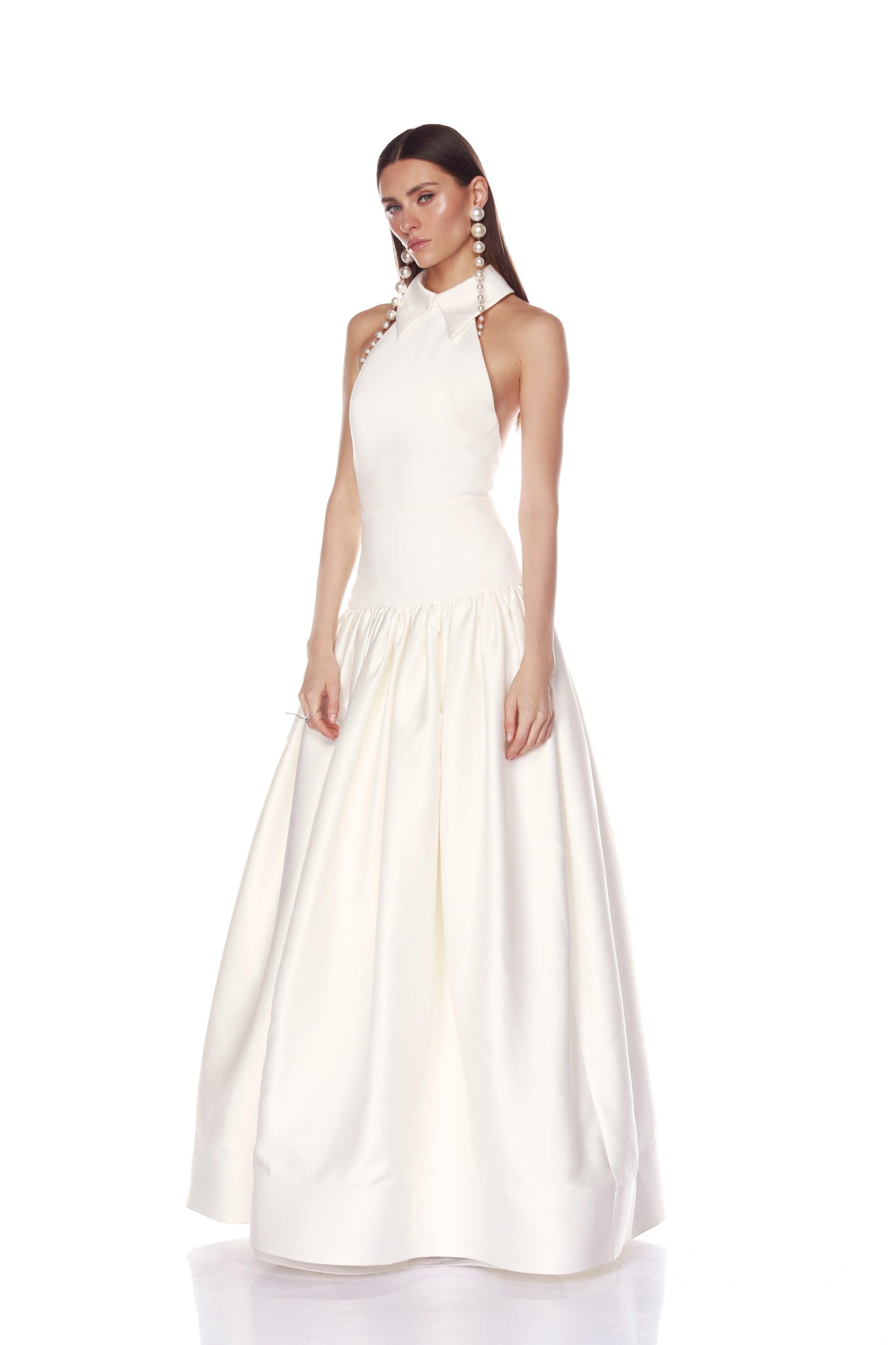 Arlo Halterneck White Gown