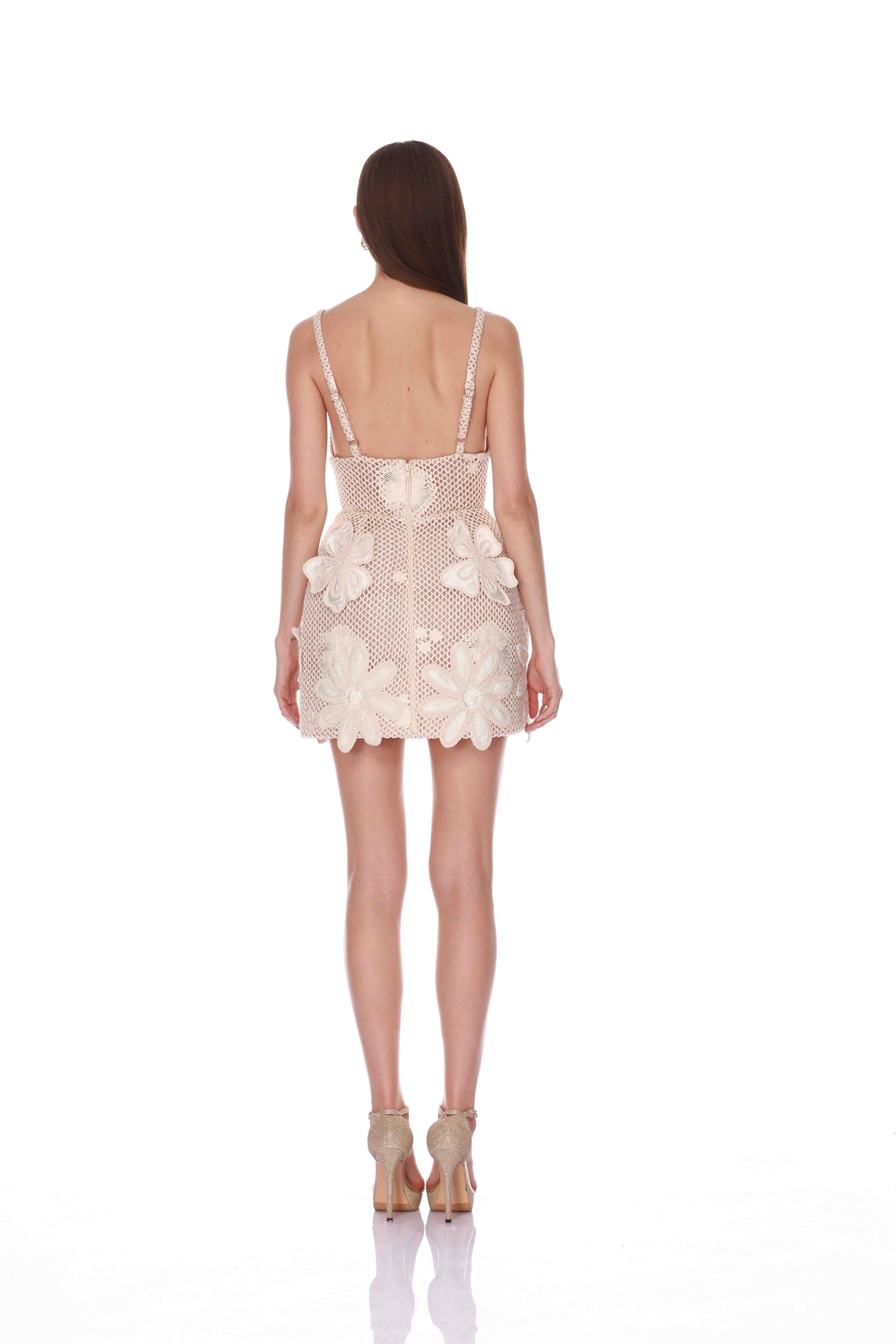 Crochet Floral Tessa Mini Dress