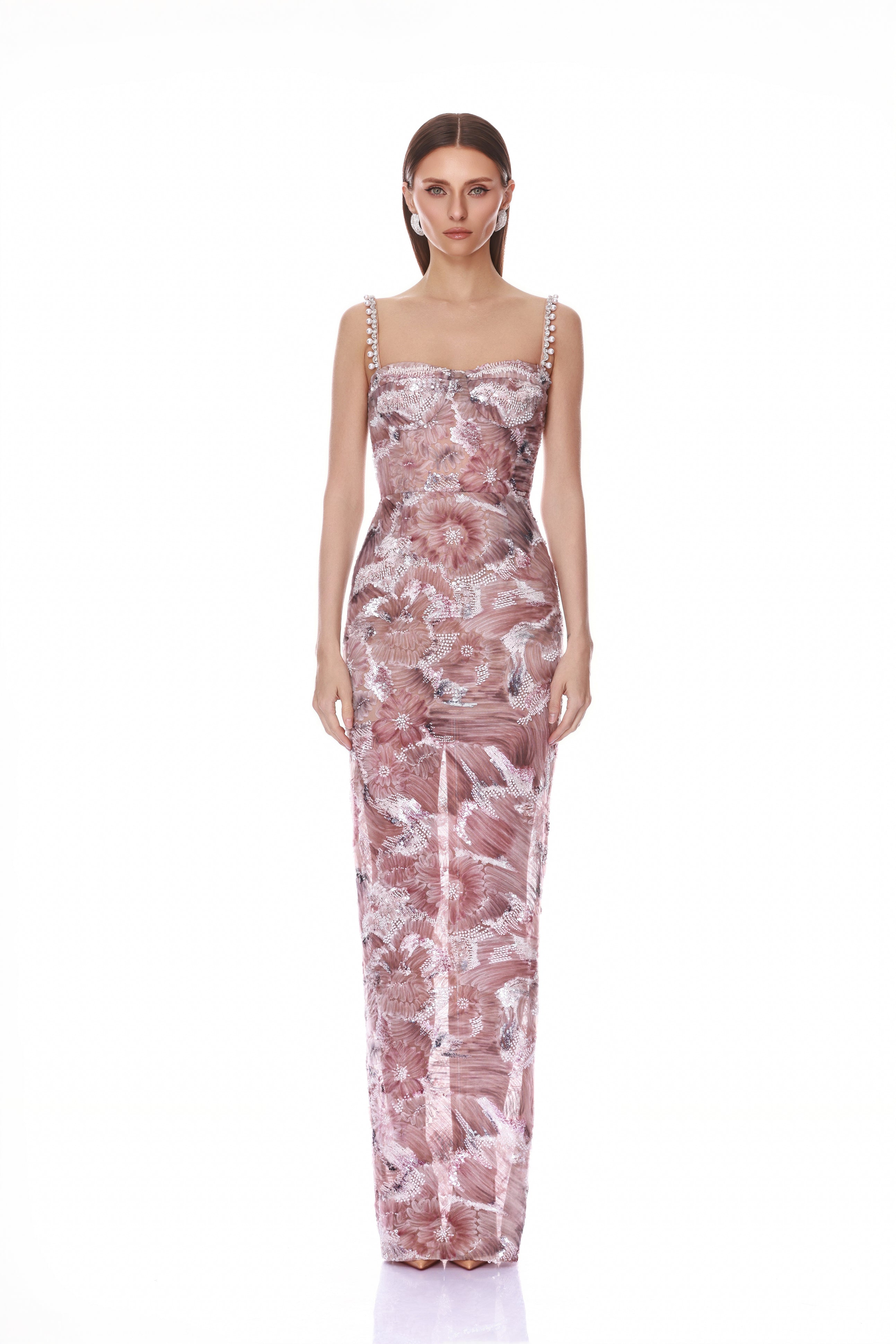 Eve Dahlia Blush Maxi Dress with Straps Eve Dahlia Blush Maxi Dress with Straps