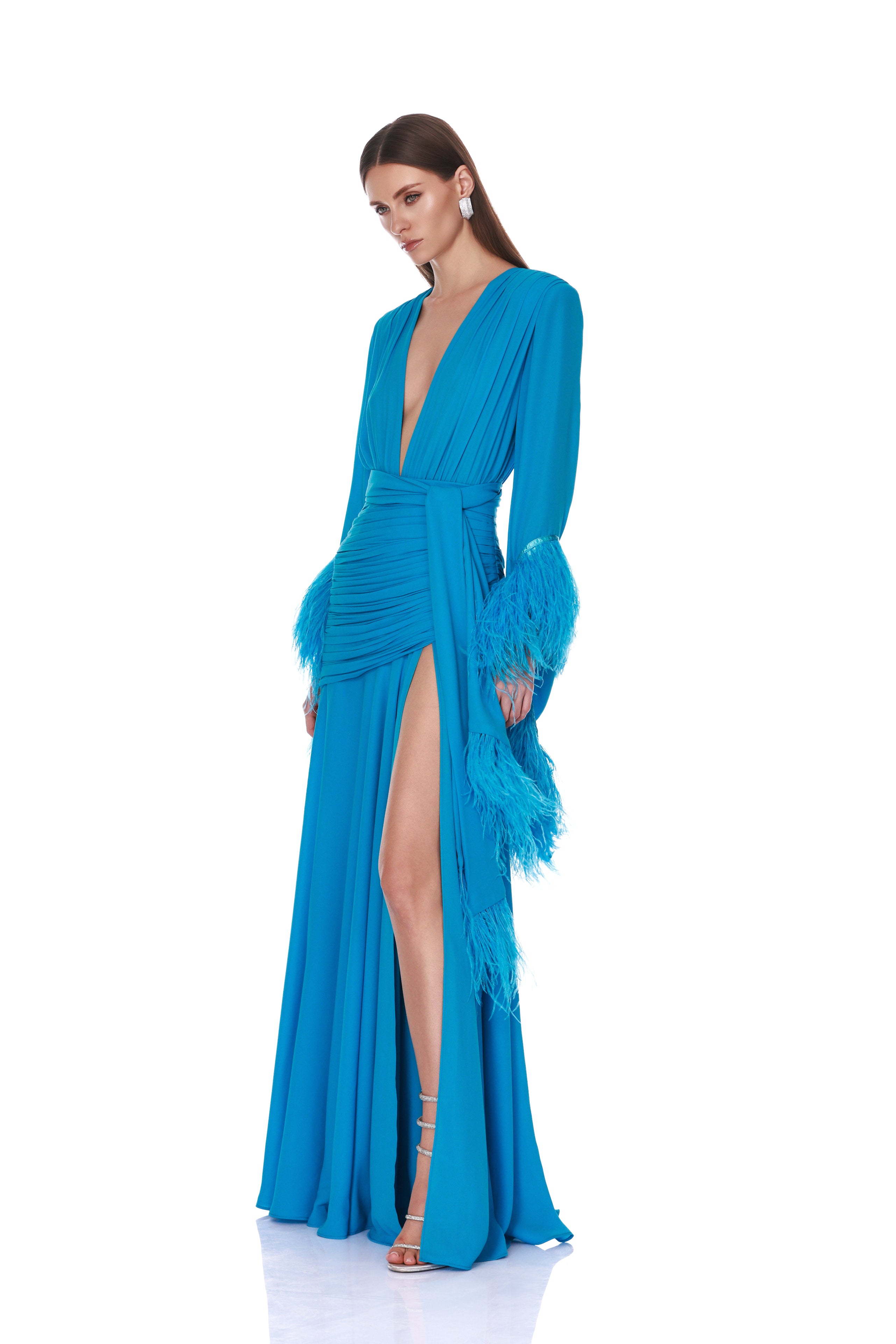 Geisha Cerulean Maxi Dress