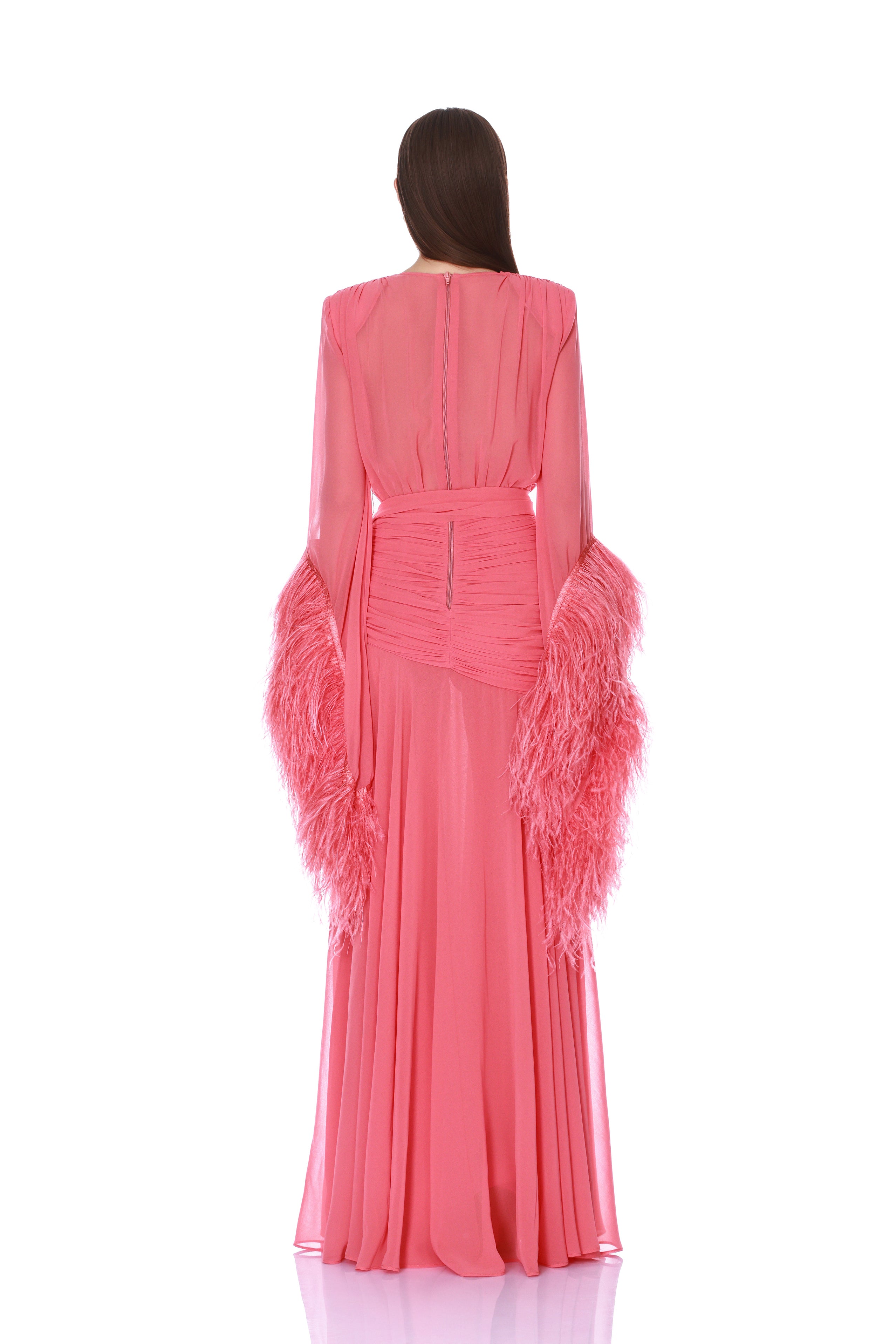 Geisha Coral Maxi Dress