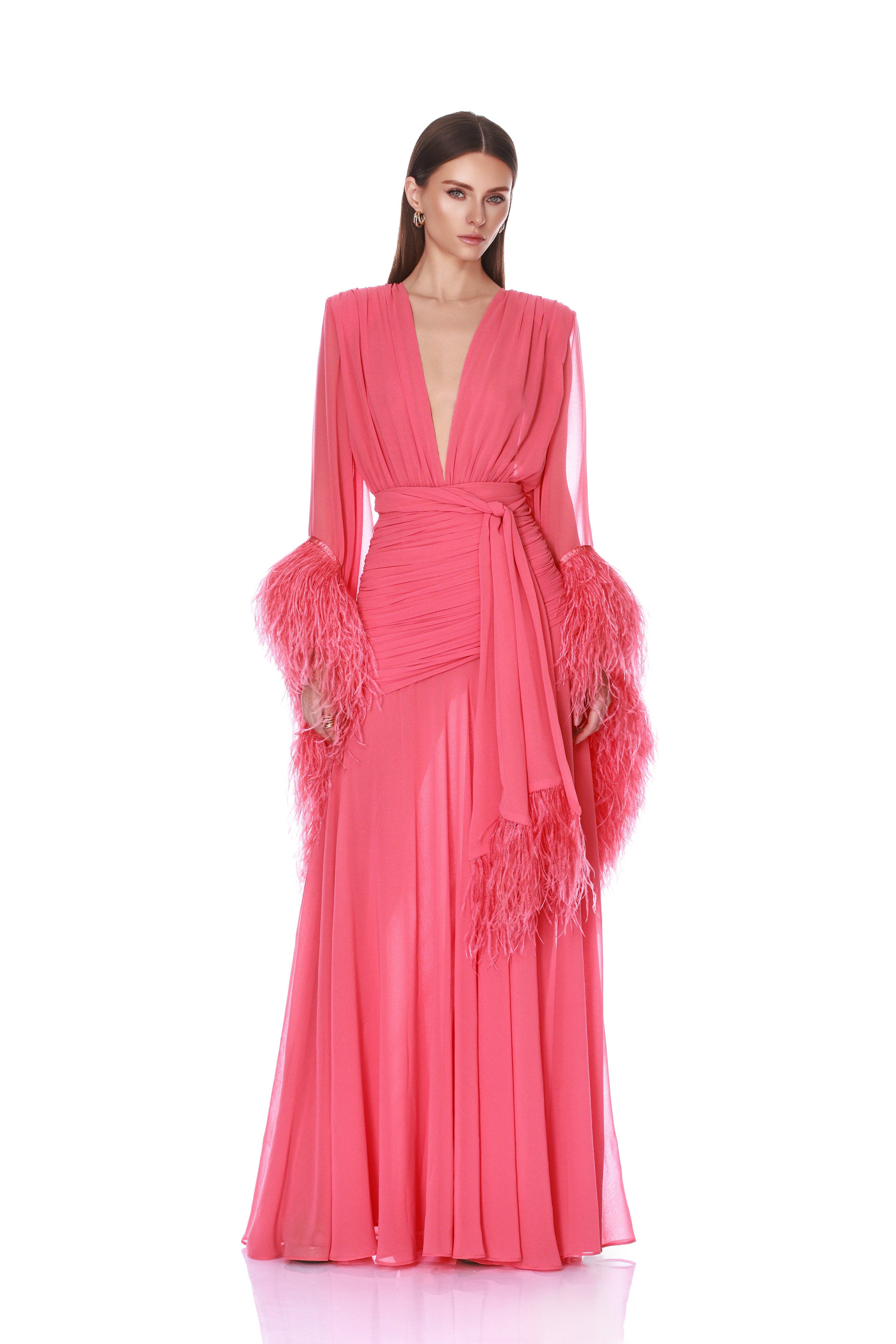 Geisha Coral Maxi Dress Geisha Coral Maxi Dress