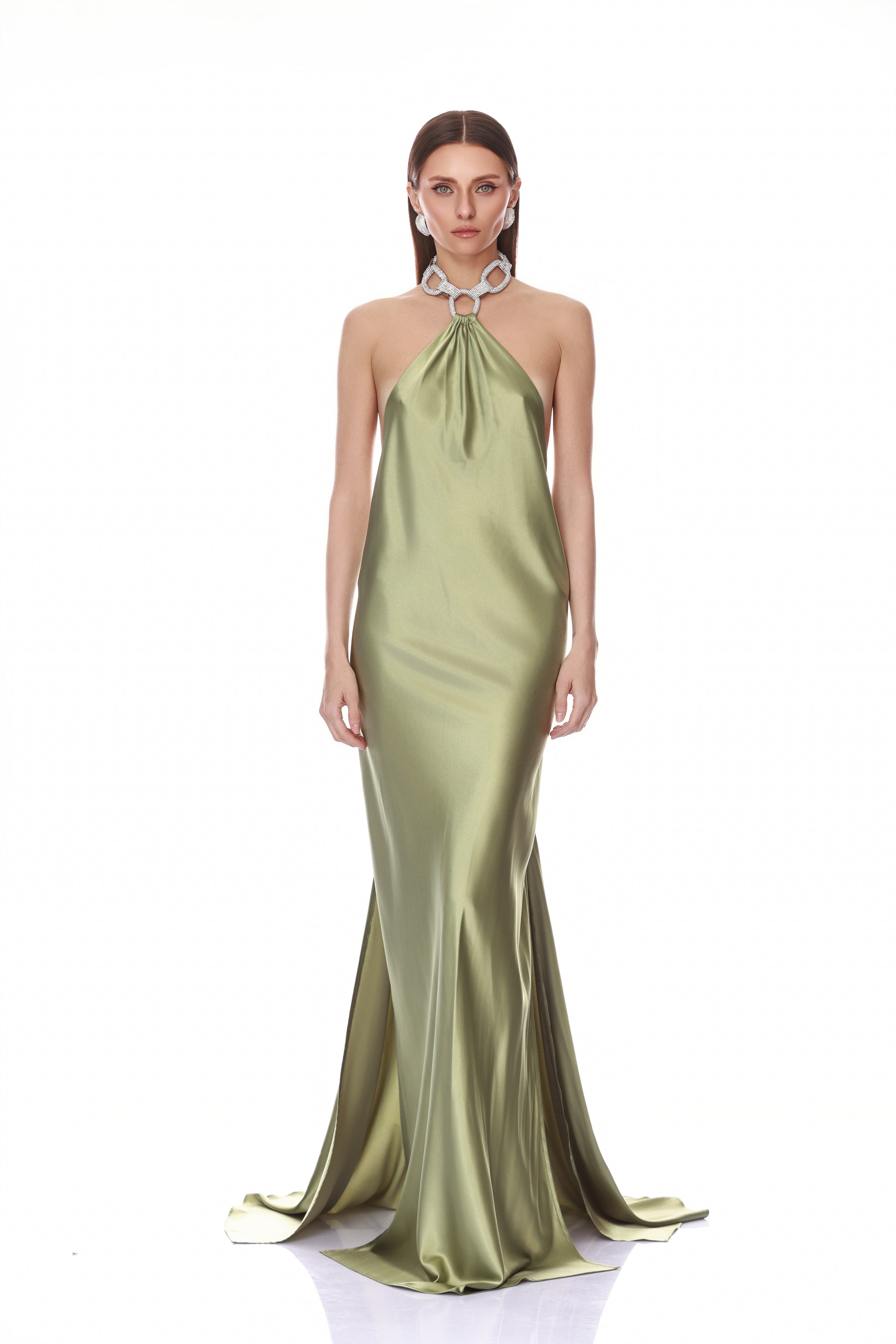 princess polly baby blue dress Amara Sage Backless Gown