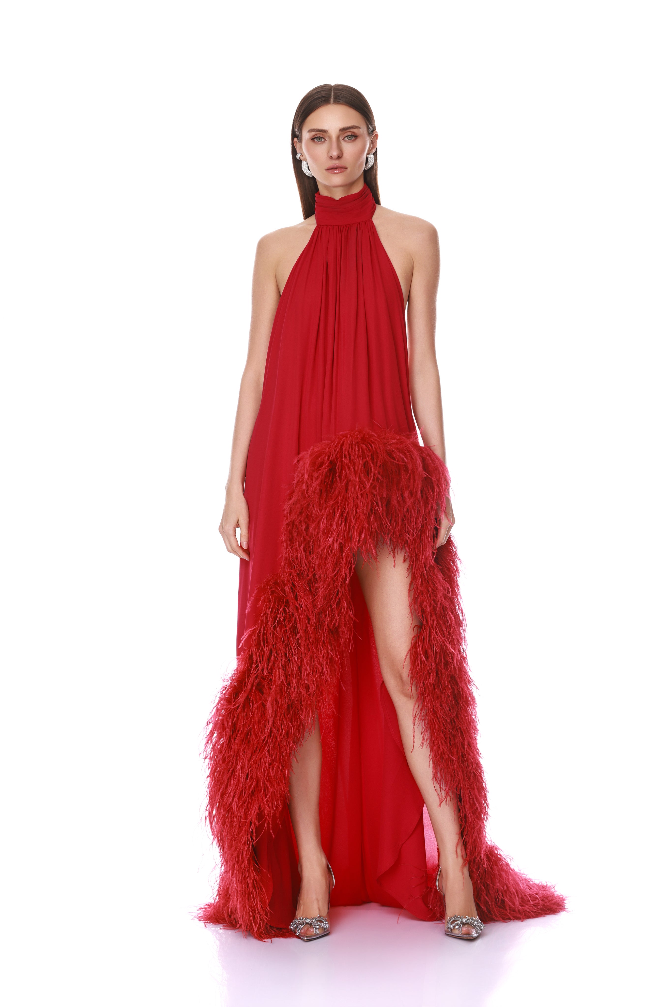 Madeline Halterneck Red Gown