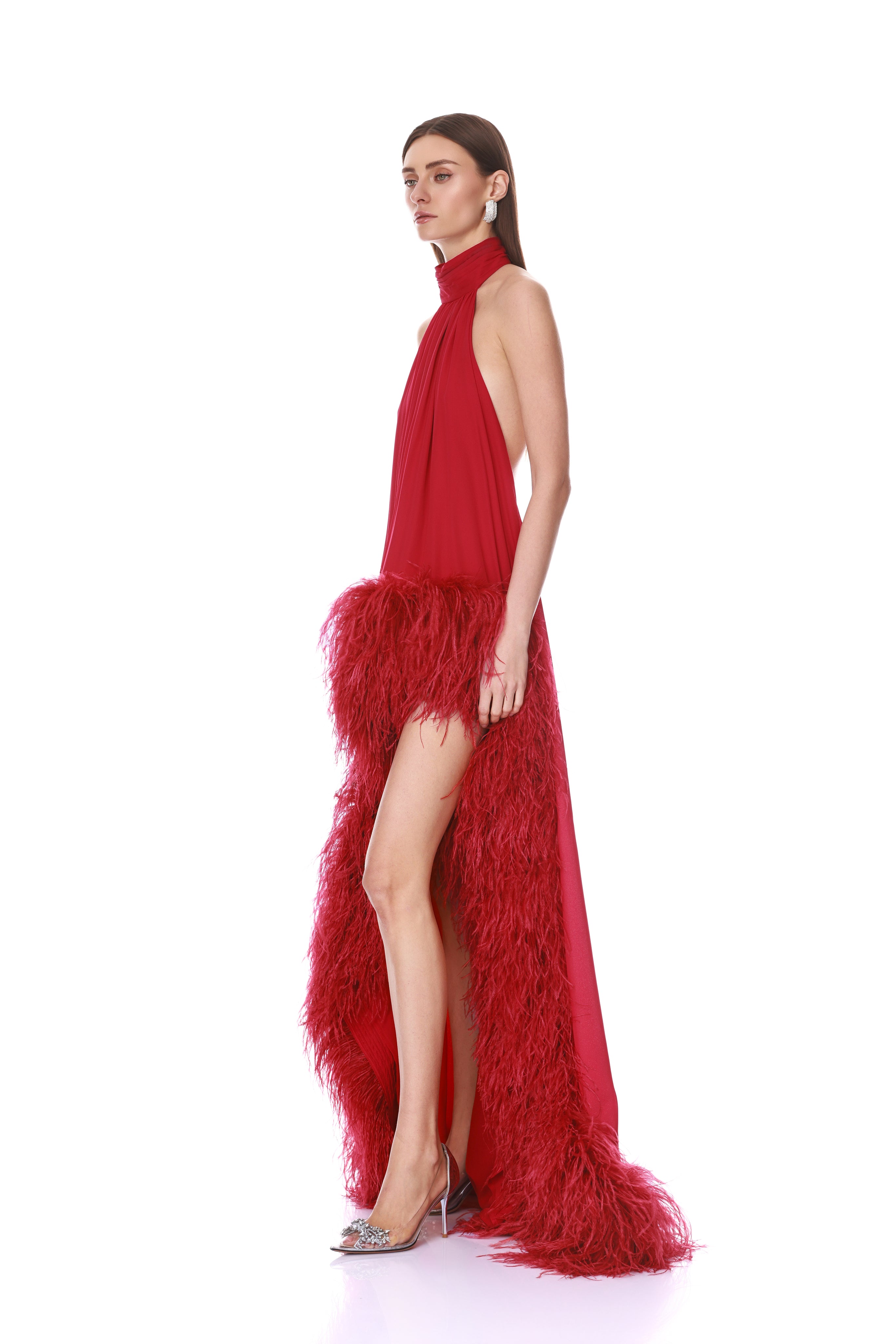 Madeline Halterneck Red Gown