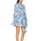 Bedouin Blue Poppy Mini Dress