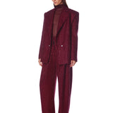 Blake Burgundy Rhinestone Blazer