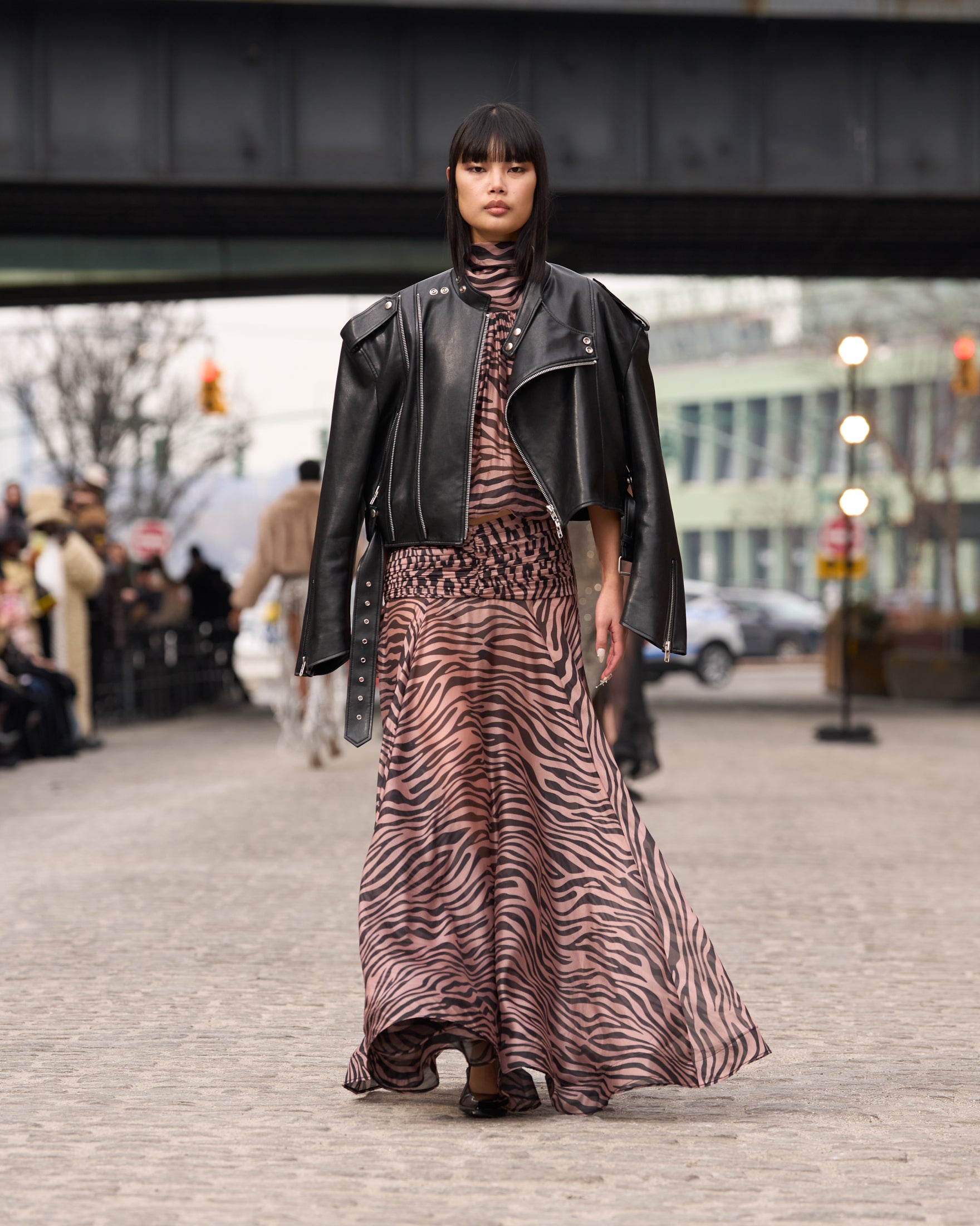 Animal Print Cropped Halter Top + Animal Print Maxi Skirt
