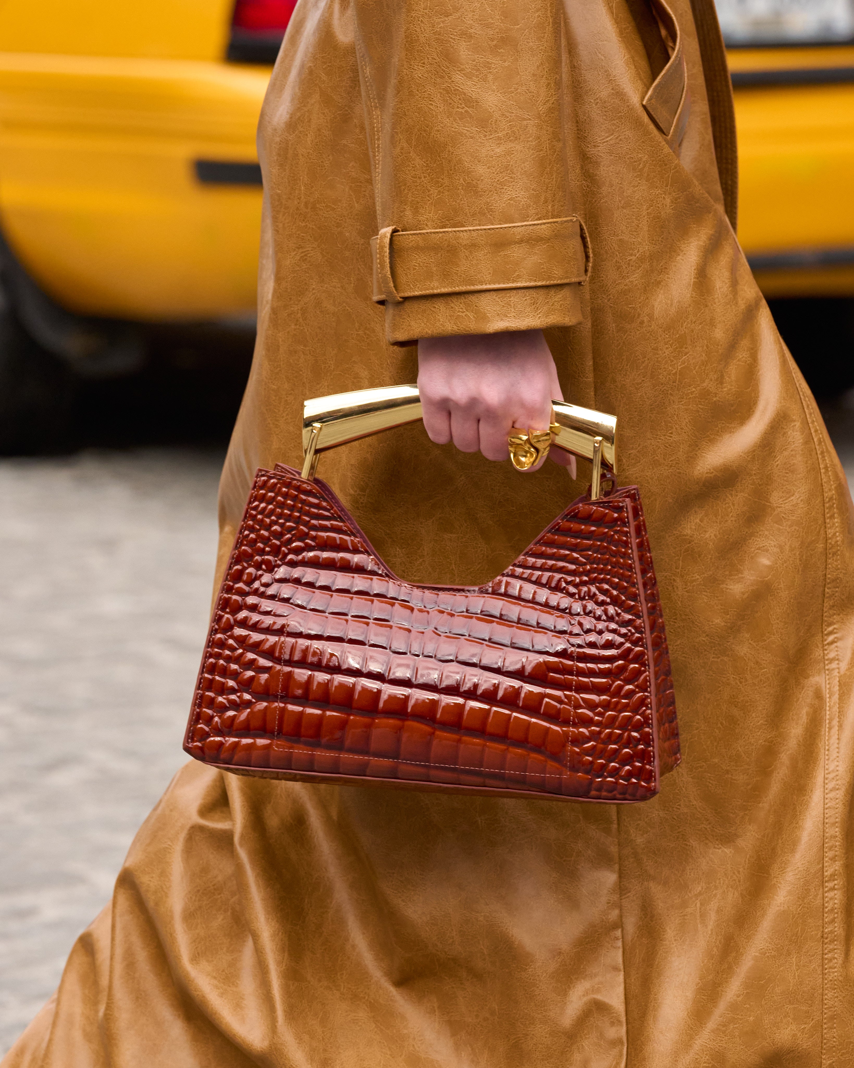 Croc Embossed Poline Mini Bag
