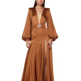 Carmen Copper Maxi Dress
