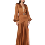 Carmen Copper Maxi Dress