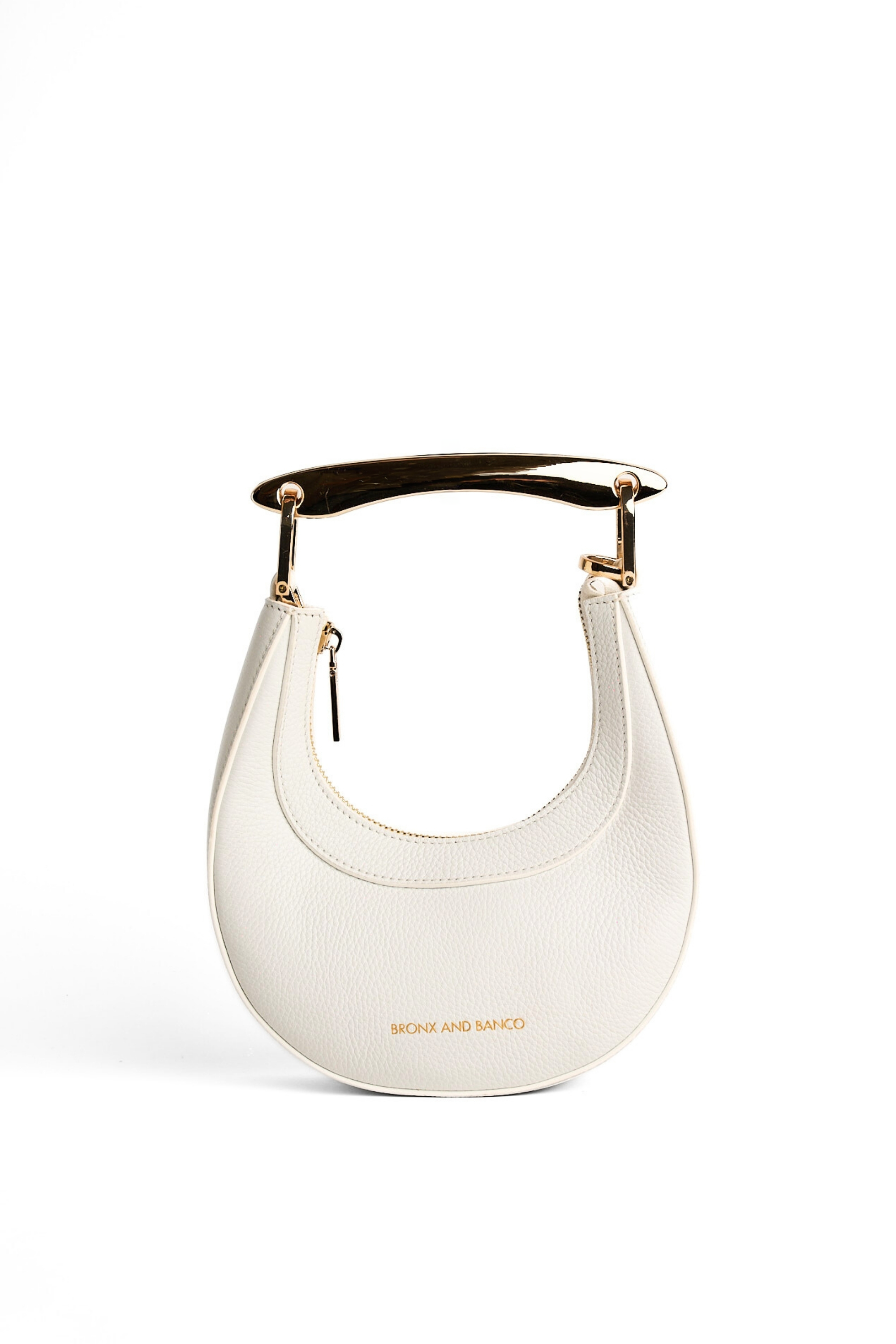 Cecile Mini Bag in White Pebbled Leather