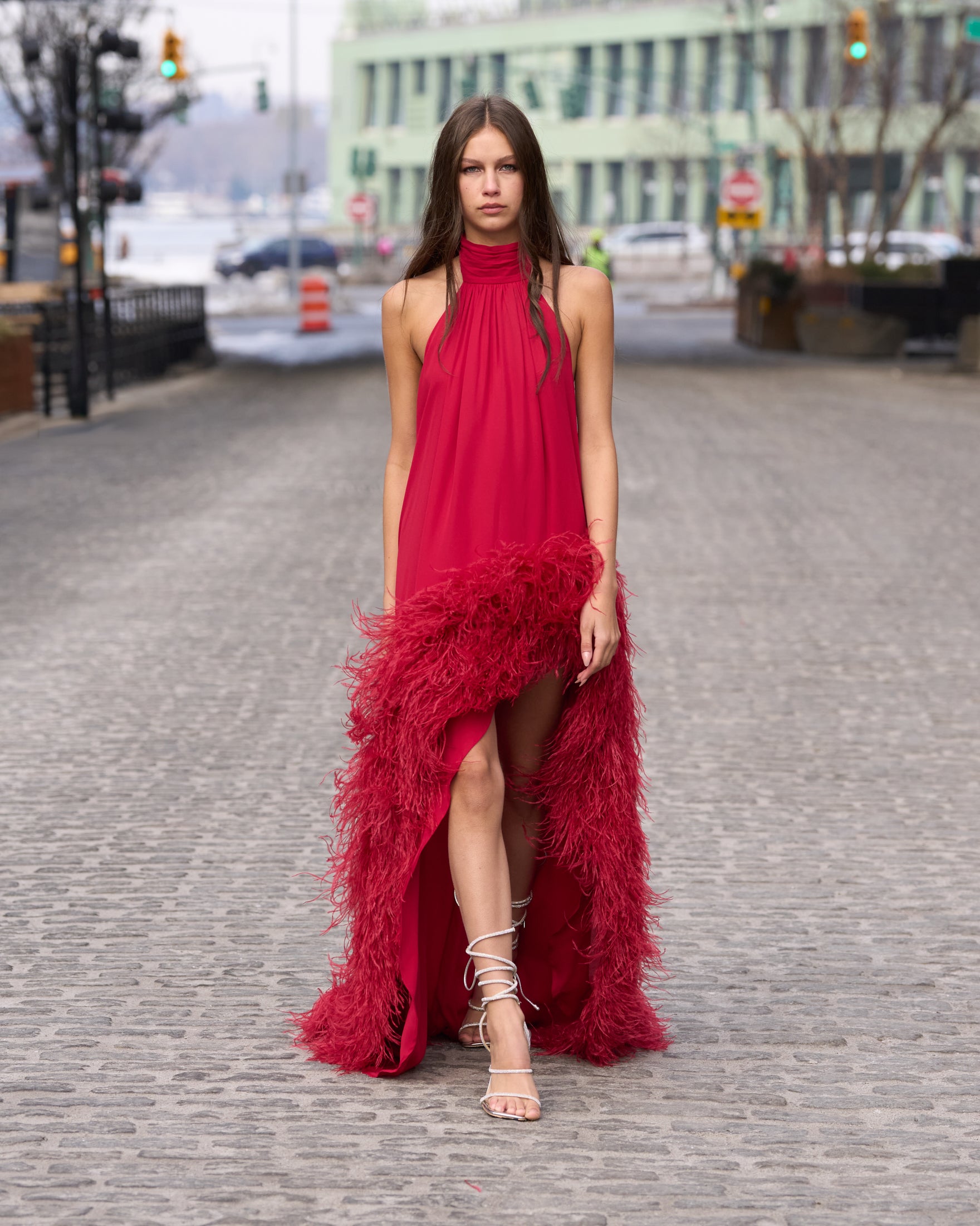 Madeline Halterneck Red Gown