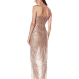 Dahlia Champagne Strapless Maxi Dress