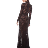 Eleanor Black Lace Gown - SAMPLE