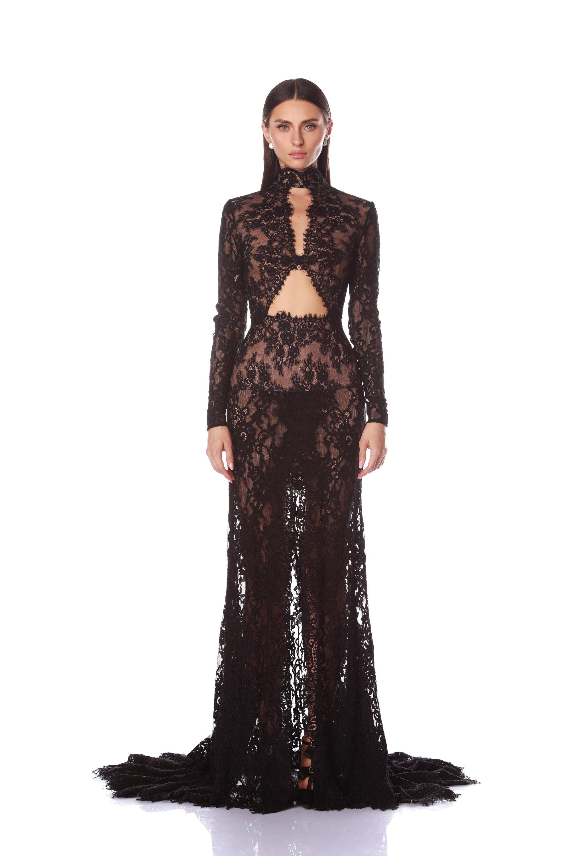 chinese dress ladies Look 27: Long Sleeve Zebra Print Bodycon Maxi Dress  BRONX BANCO