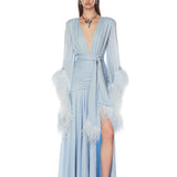 Geisha Powder Blue Maxi Dress