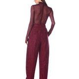 Katherine Burgundy Diamond Pant