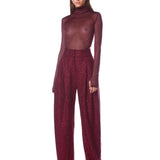 Katherine Burgundy Diamond Pant