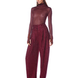 Katherine Burgundy Diamond Pant