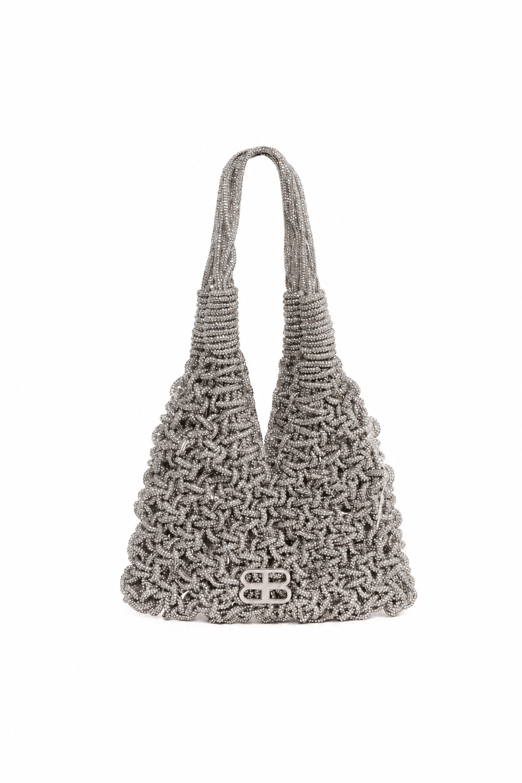 Knit Metallic Hobo Bag