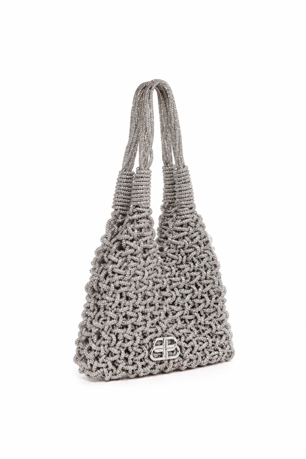 Knit Metallic Hobo Bag