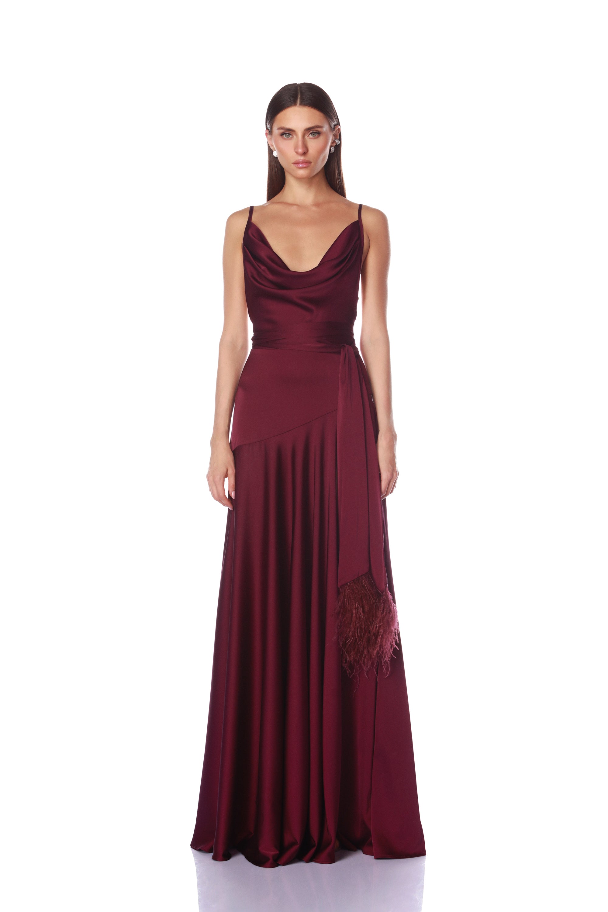 Leo Burgundy Gown
