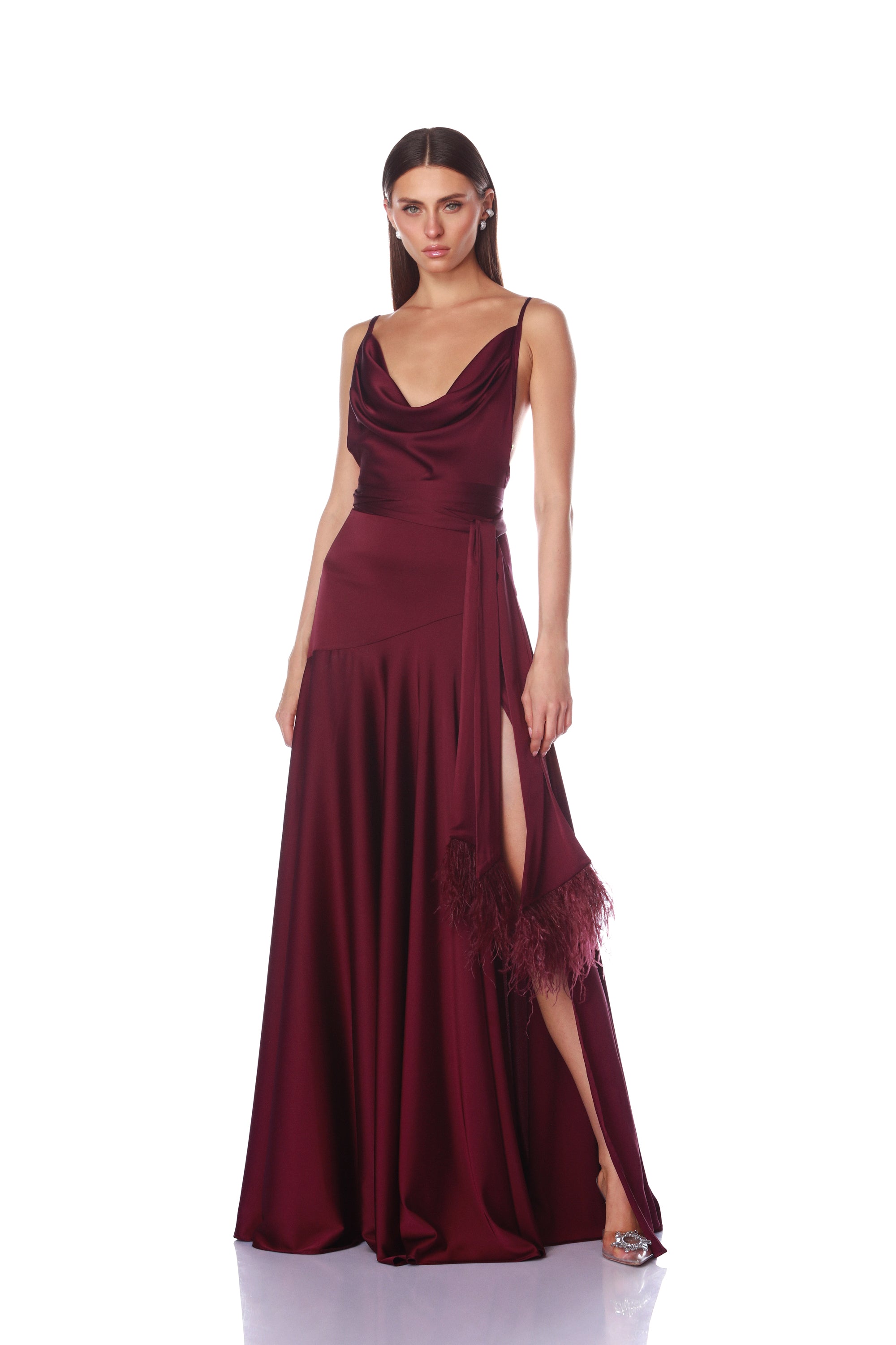 Leo Burgundy Gown