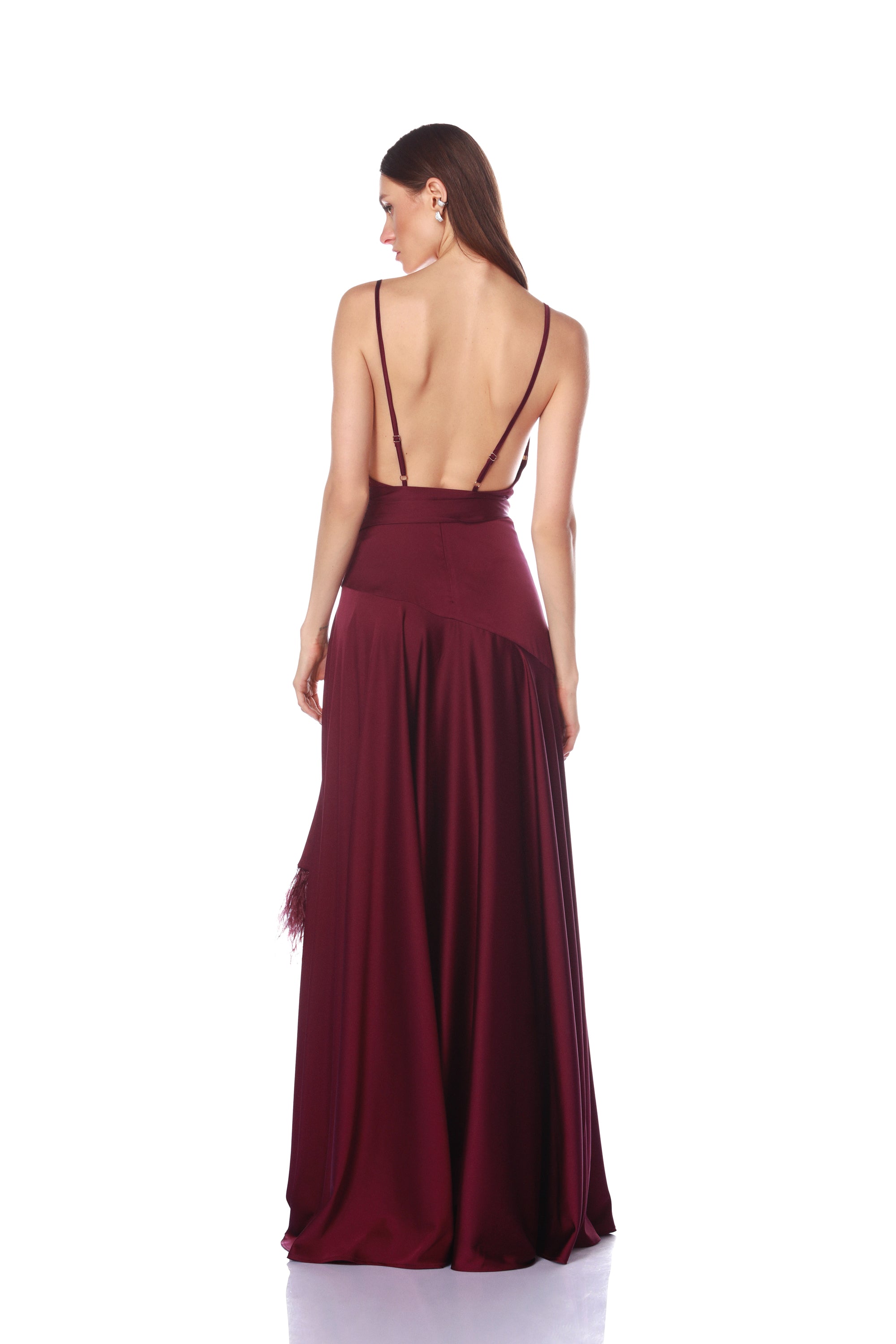 Leo Burgundy Gown