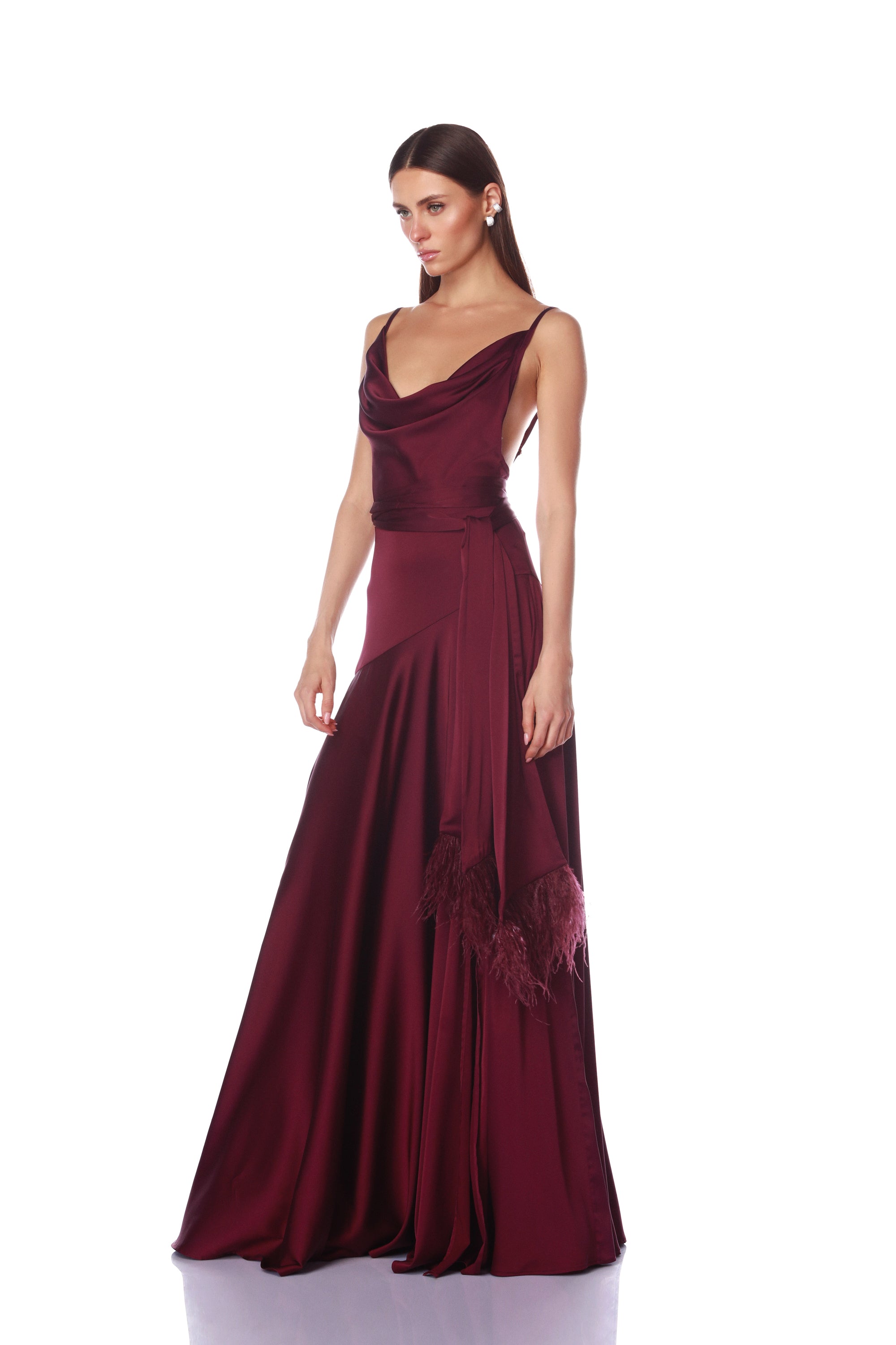 Leo Burgundy Gown