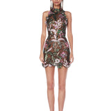 Leona Embroidered Mini Dress