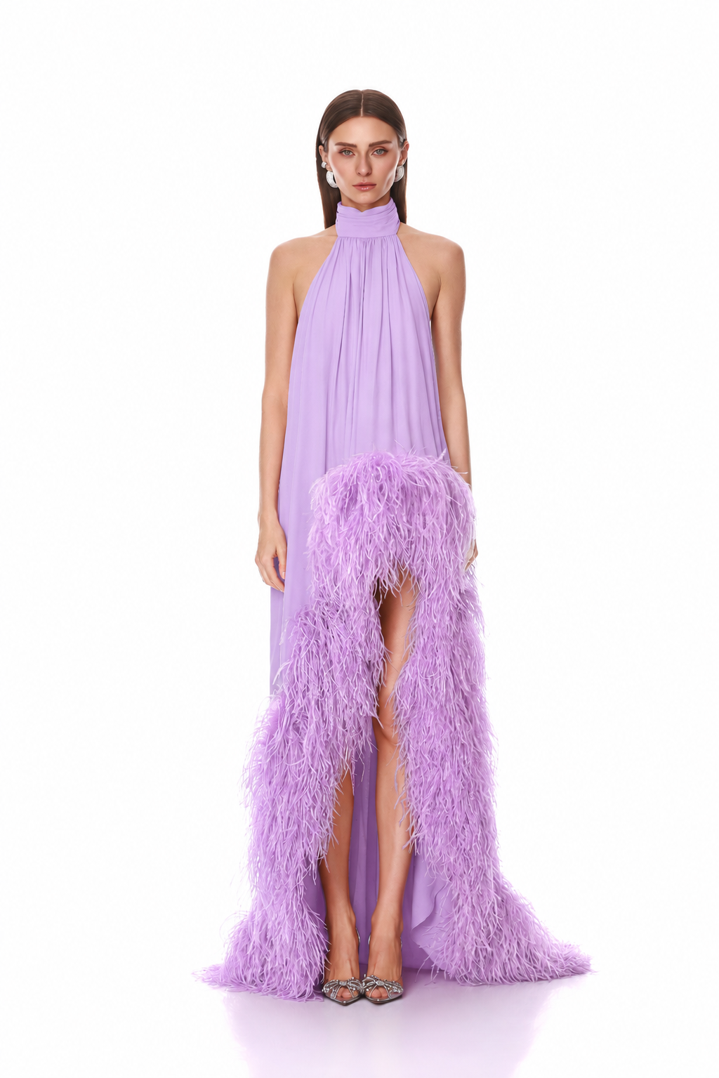 Madeline Halterneck Dark Lilac Gown