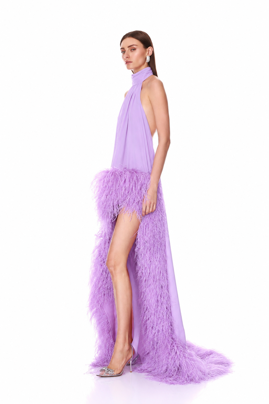 Madeline Halterneck Dark Lilac Gown