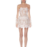 Paris Maraya Blanc Lace Mini Dress