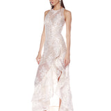 Sicilia Silver Sequin Maxi Dress
