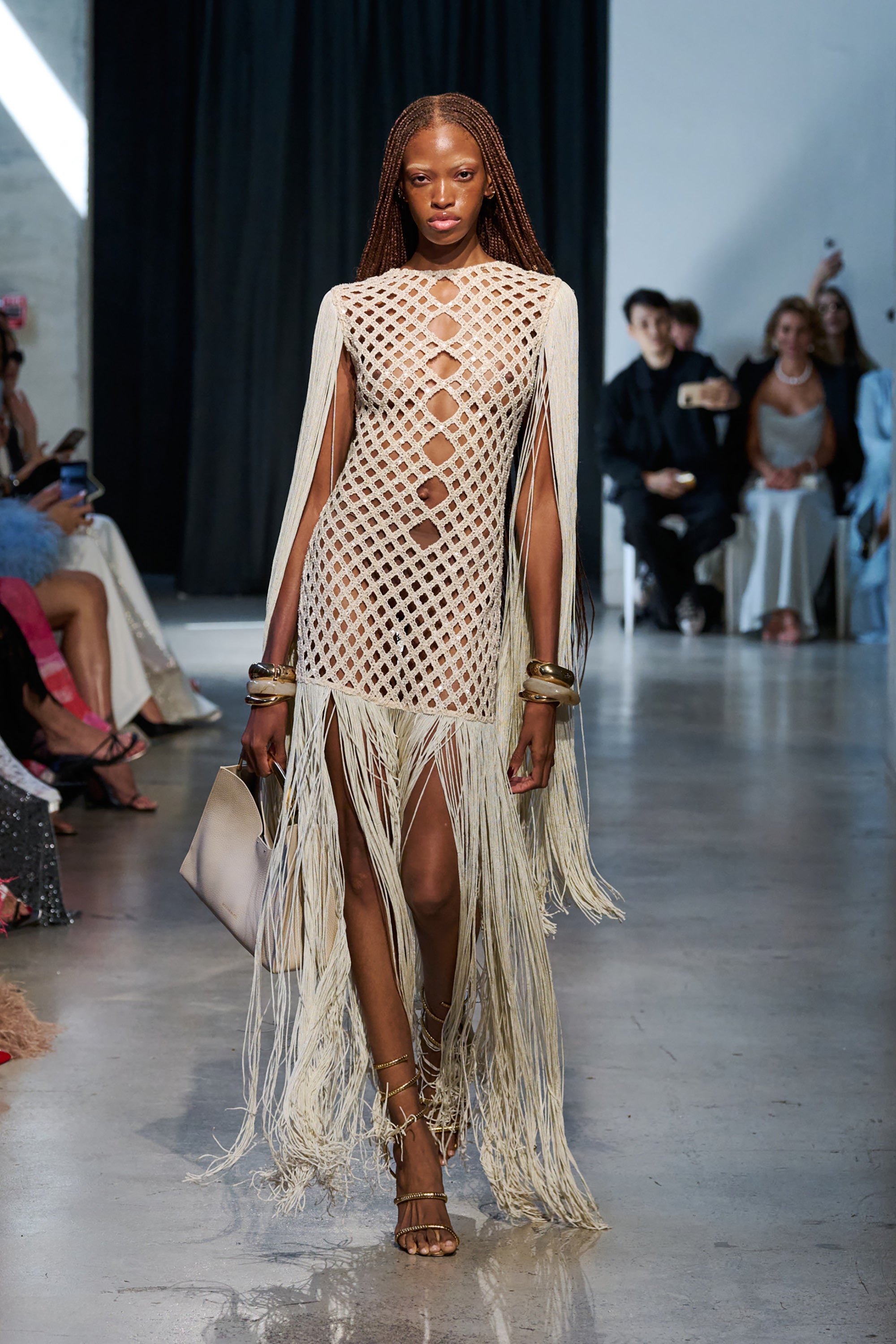 Africa Fringe Beaded Maxi Dress