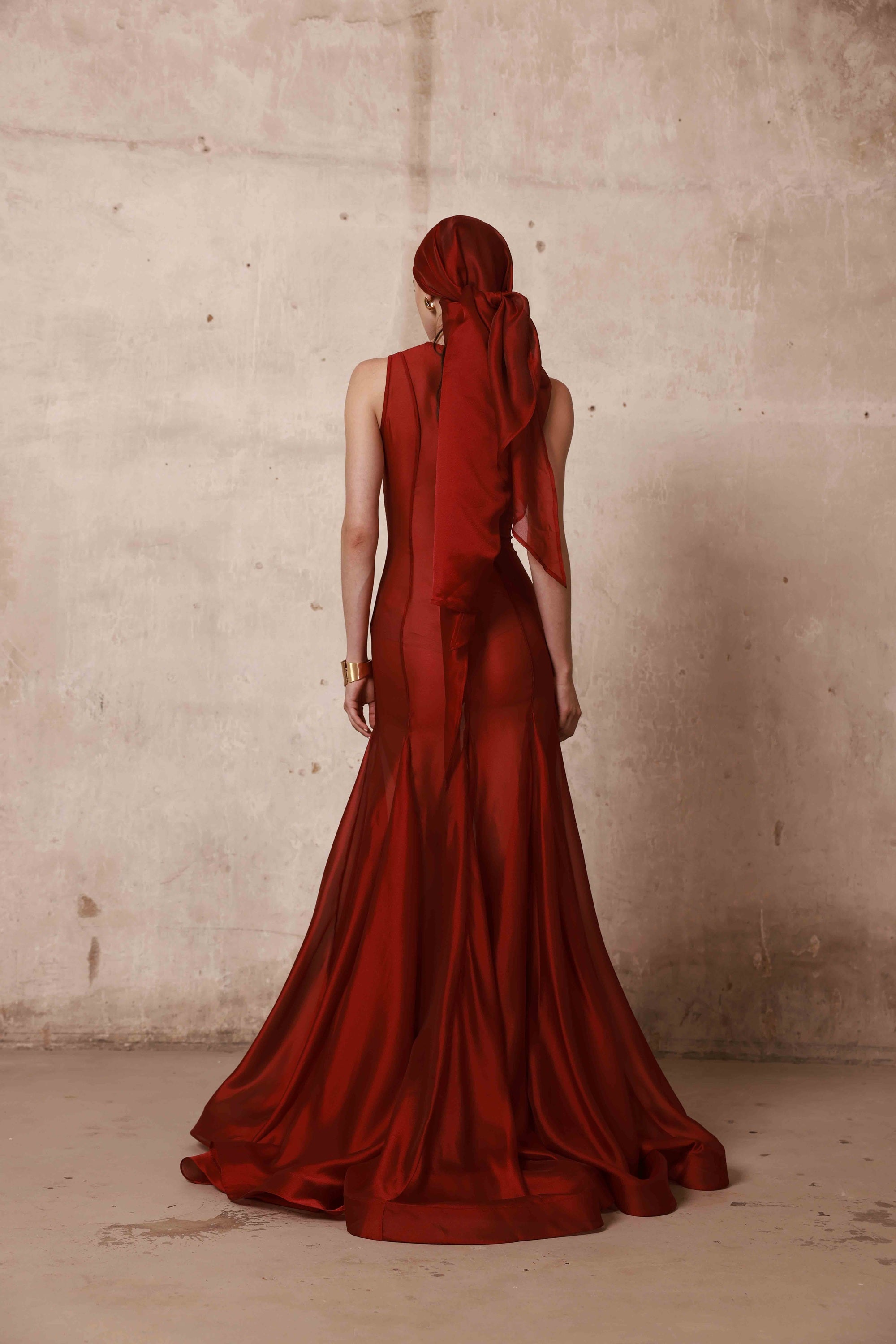Ashanti Sleeveless Organza Gown