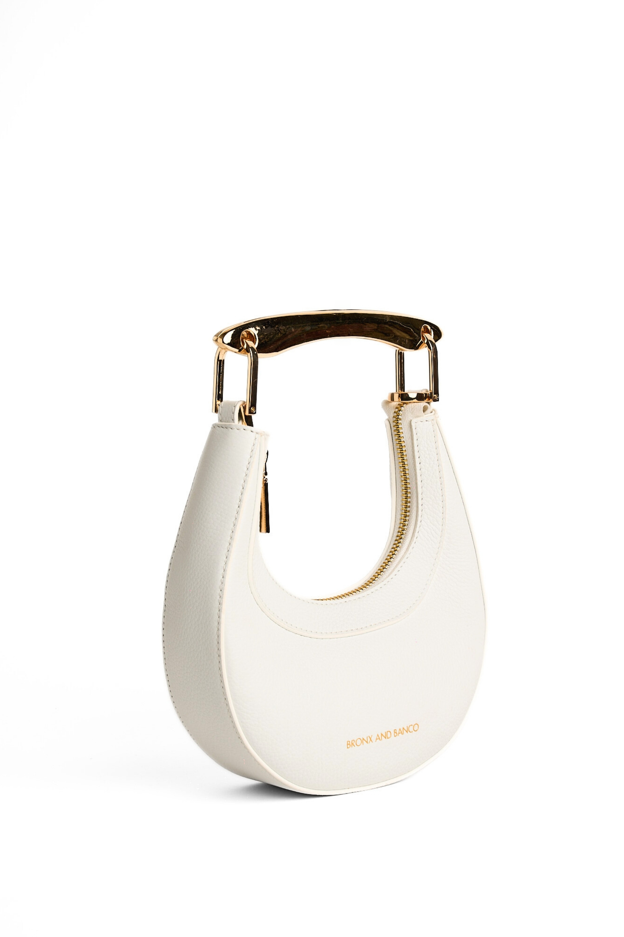 Cecile Mini Bag in White Pebbled Leather