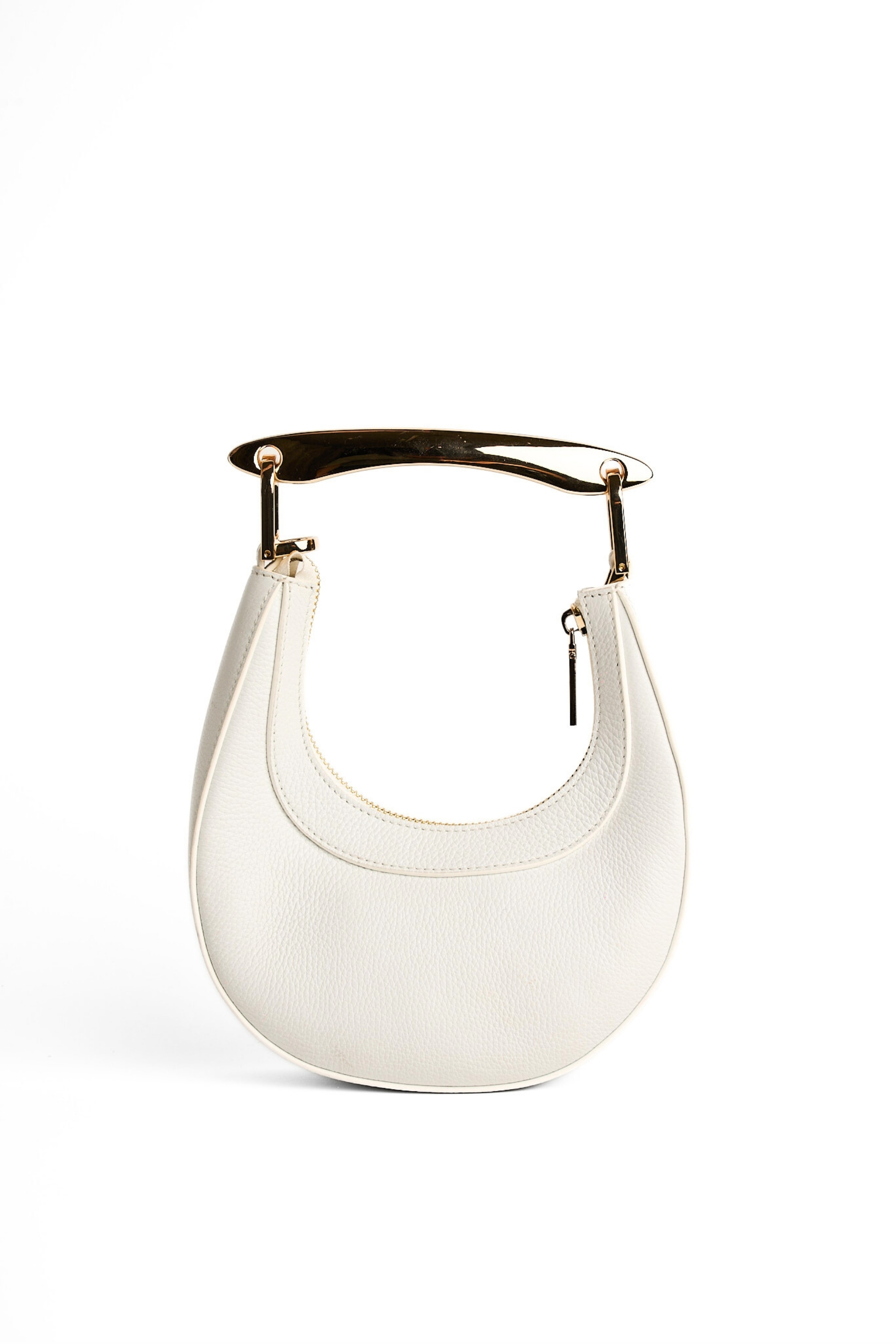 Cecile Mini Bag in White Pebbled Leather