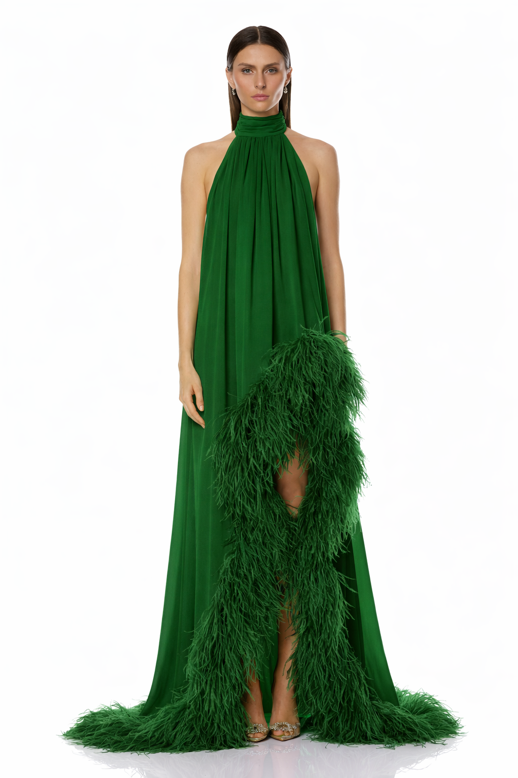 Madeline Halterneck Emerald Gown