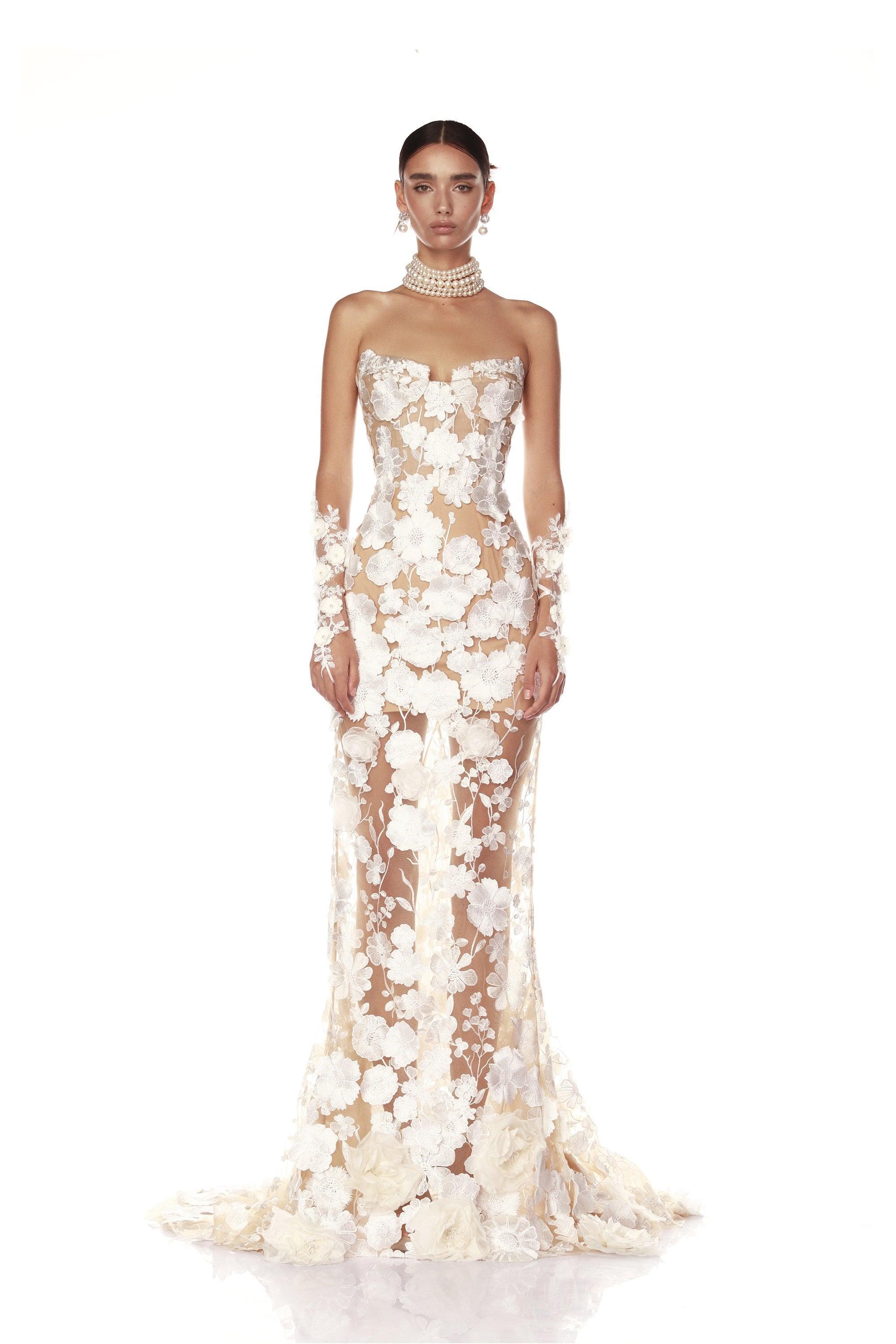 jasmine midi dress bronx and banco Bronx Banco Jasmine Midi Dress - white & floral by Bronx And Banco