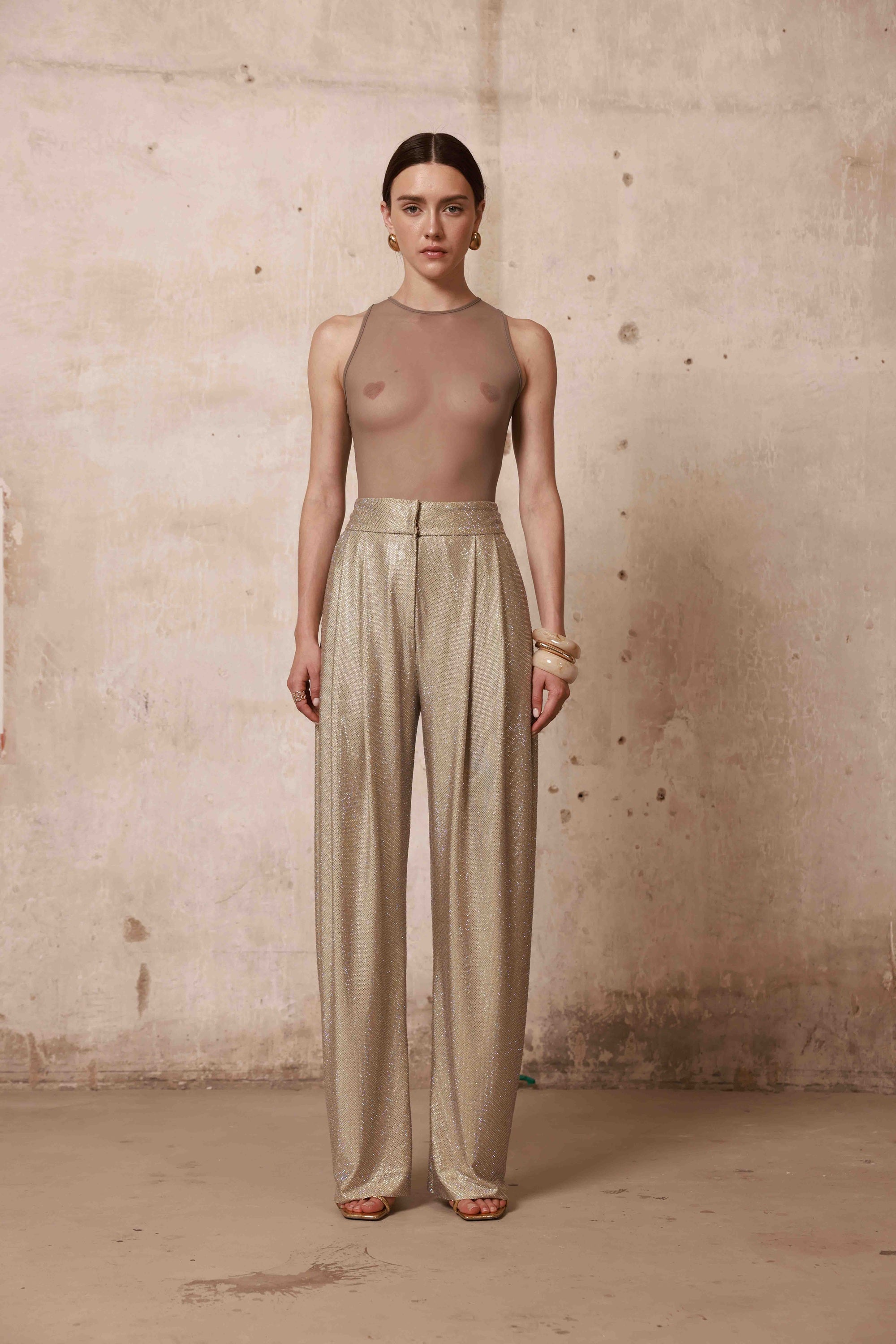 Katherine Pistachio Diamond Pant