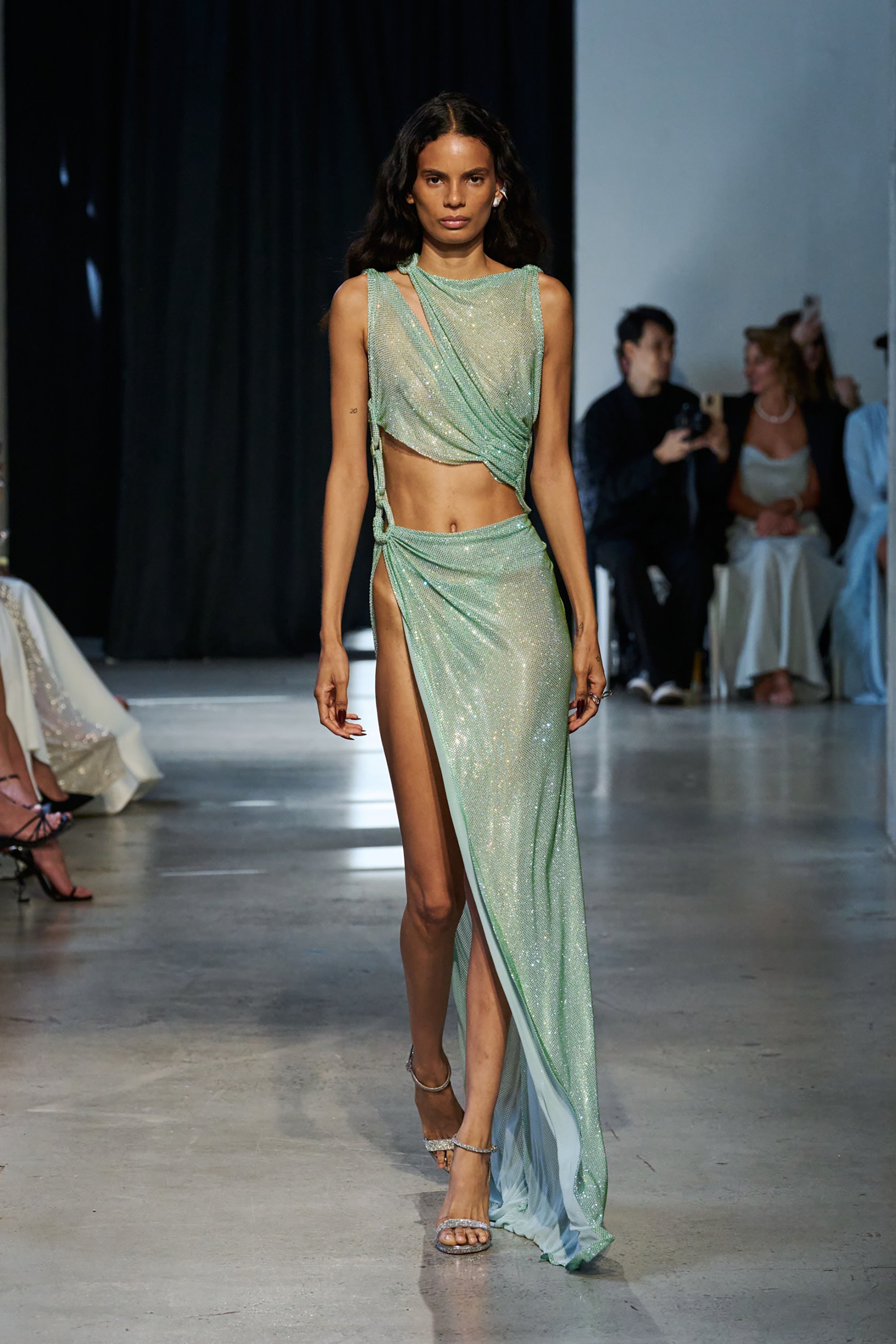 Morocco Sleeveless Cutout Diamond Gown
