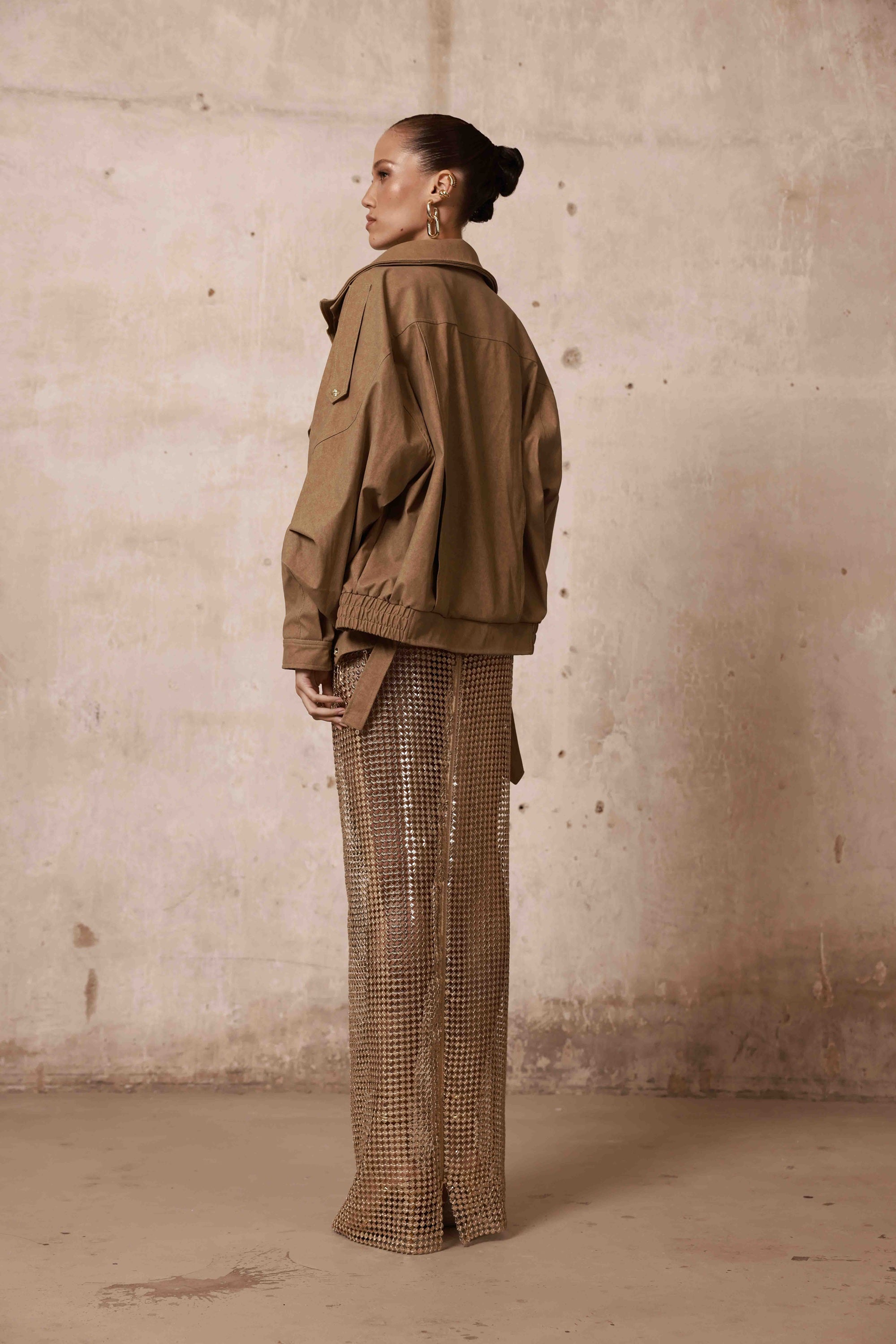 Oasis Khaki Eco Suede Jacket